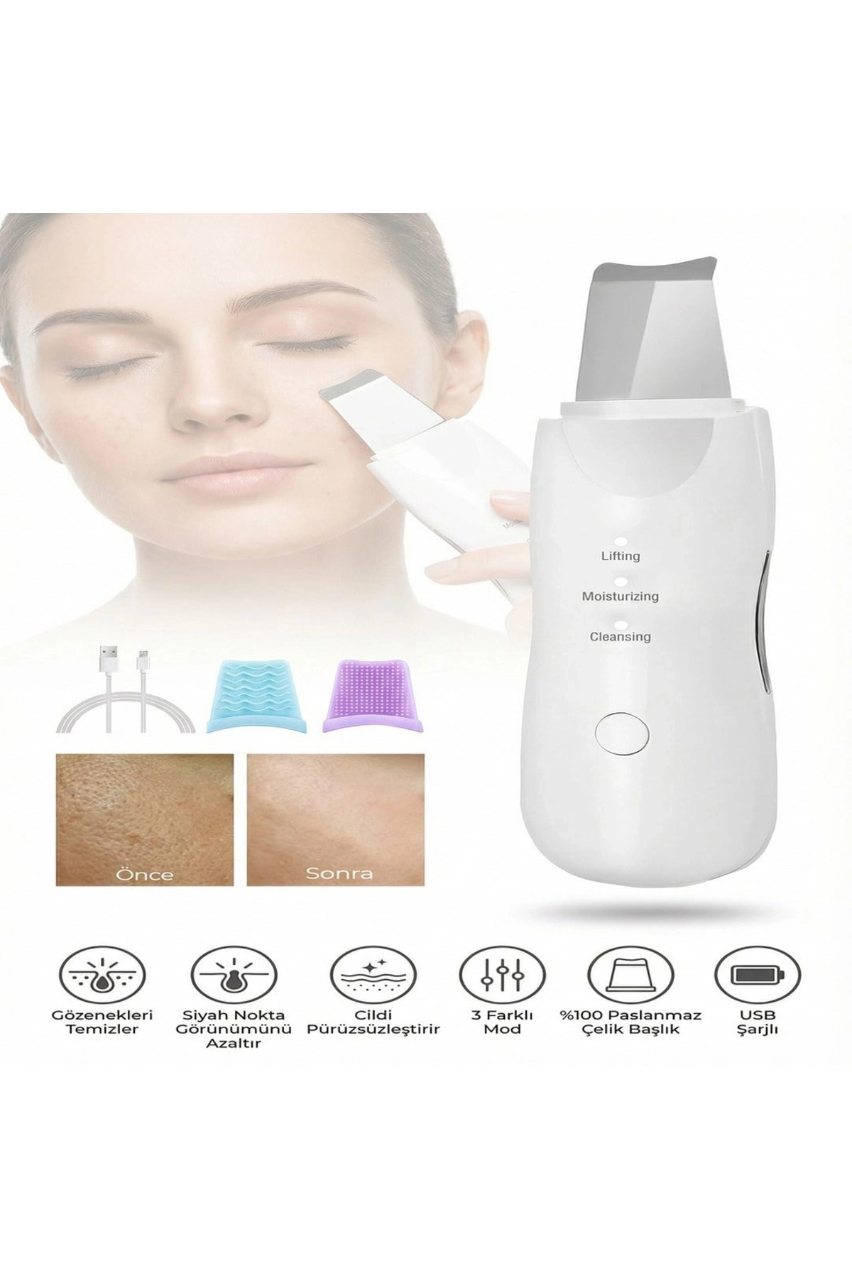 magicool کاردک اولتراسونیک مخصوص جوش‌های سرسیاه و قابل شارژ برای پاک کردن پوست — goitedarik1.AKH0013K-dp-98.22