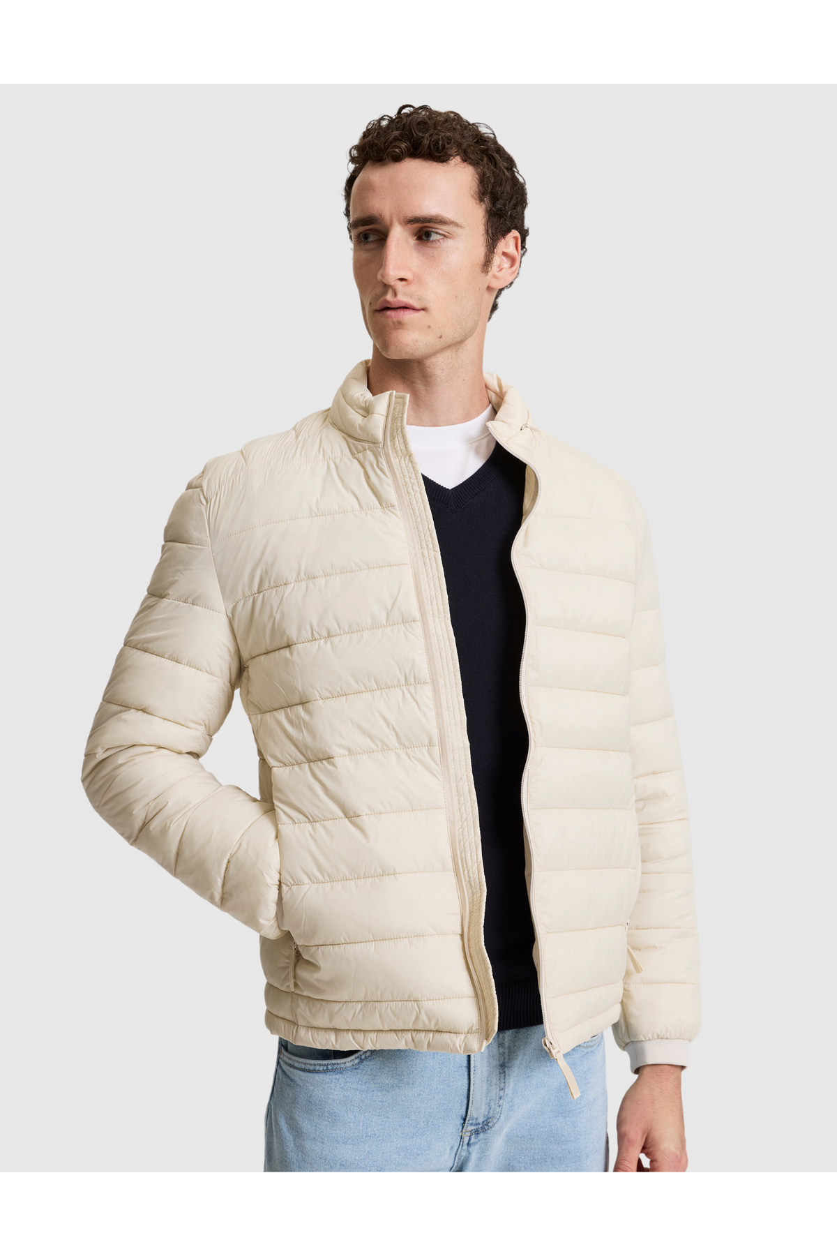 پالتو باریک کوتاه بژ 50321007-VR011 پیر کاردین کاپشن Pierre Cardin