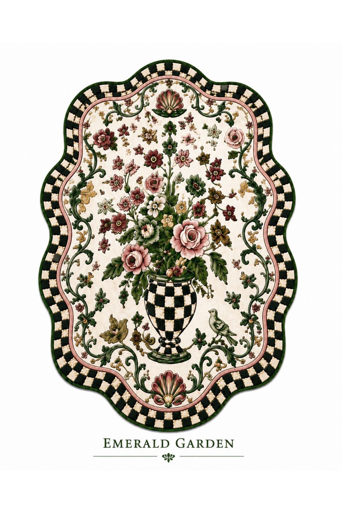 ETA Traditional Patterned Modern Woven Base Decorative Carpet sdtamor2416