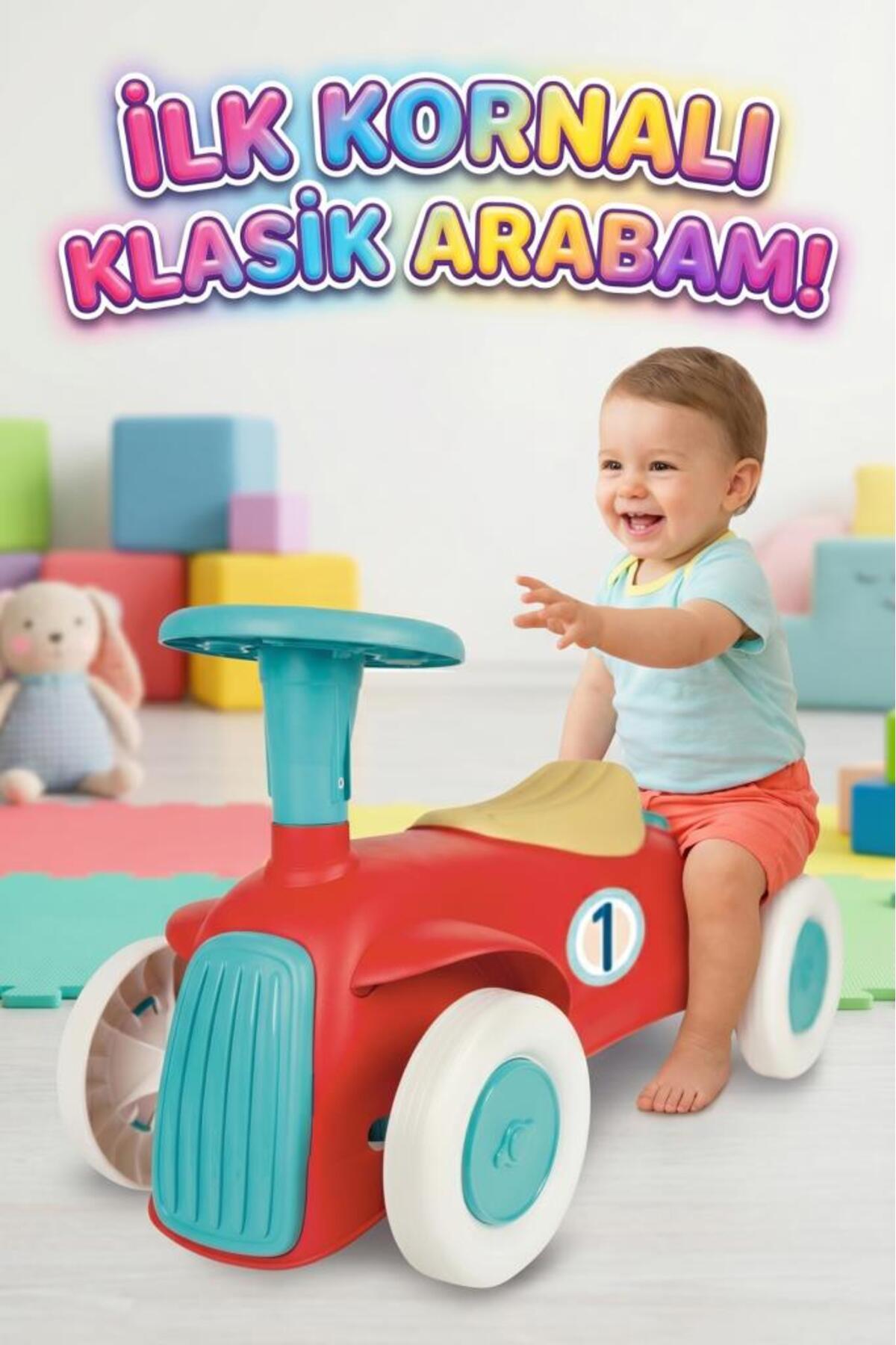 Tıfıl Toys Clementon i İlk Kornalı Klasik Arabam Kolay Kurulumlu 1