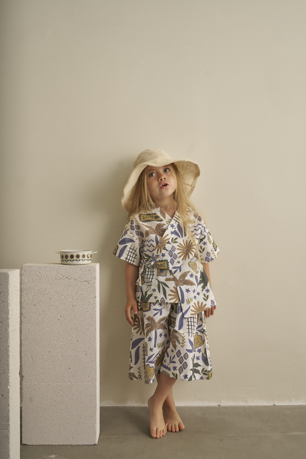Cotton Flow Muslin Kimono Bermuda Set of 2