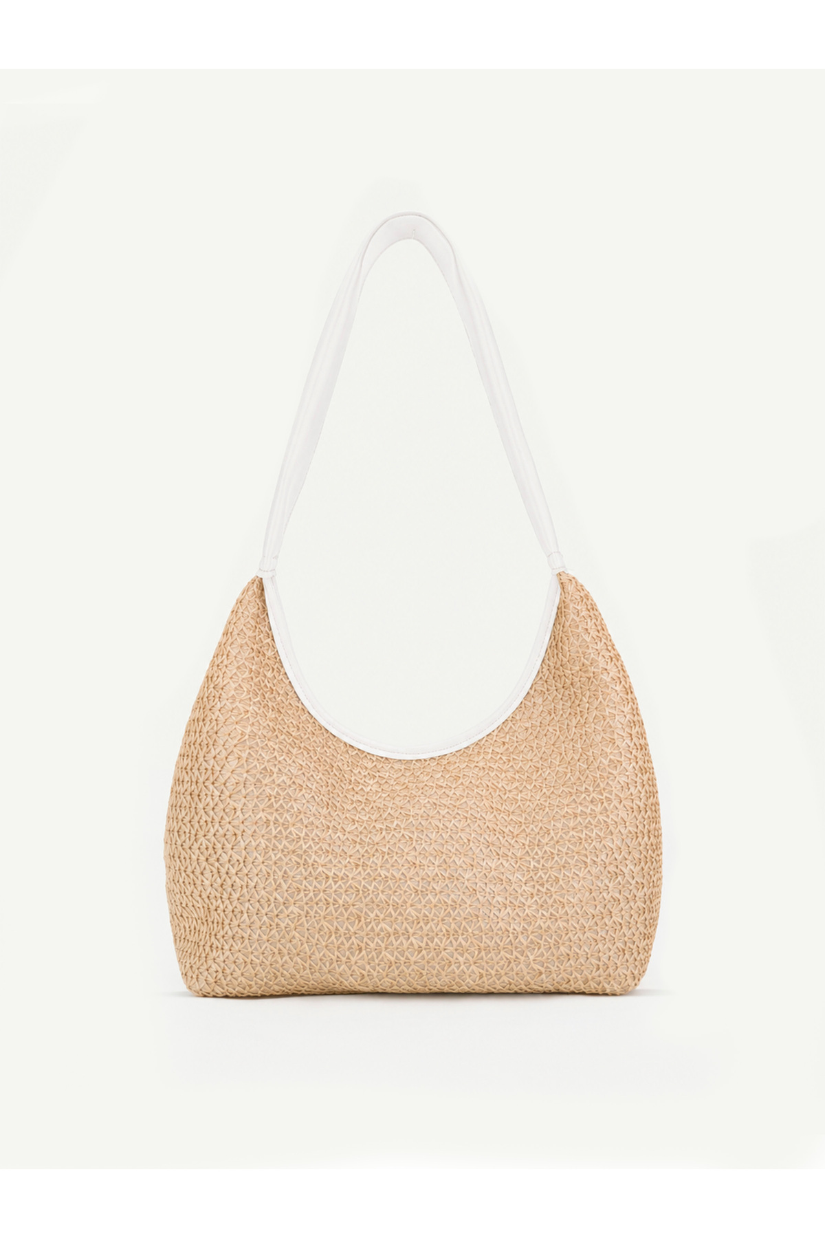 BLAZE Hasır Kadın El Kol ve Omuz Çantası Modern Minimal Hobo Çanta