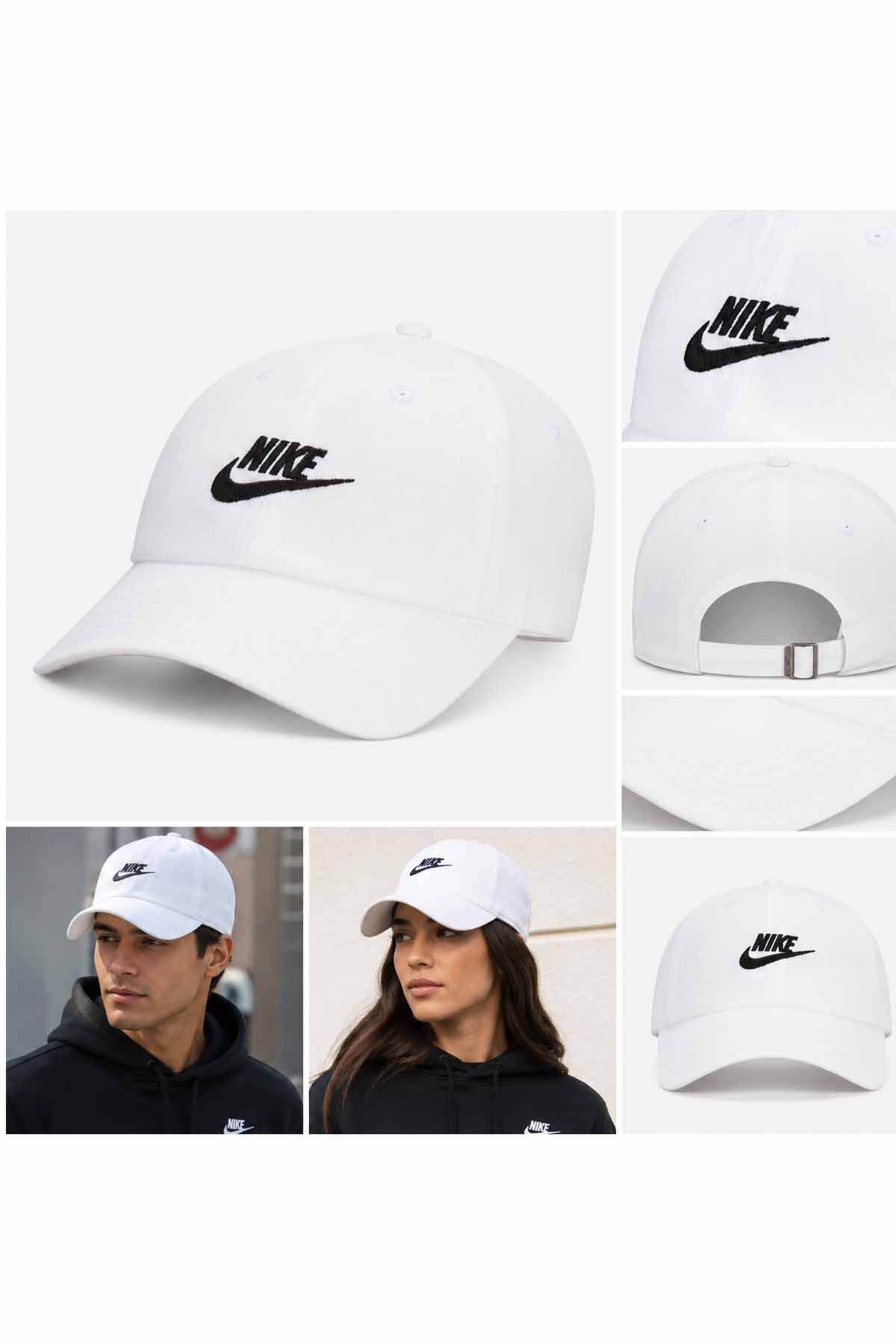 کلاه کپ مدل CB Futura Swoosh L، سفید، مناسب برای استفاده روزمره و یونیسکس، FB5368-100 نایکی کلاه لبه دار Nike