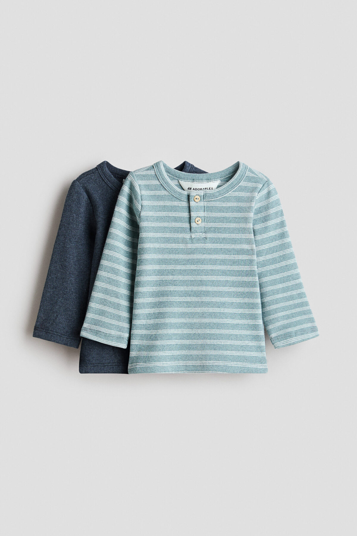 تاپ یقه گرد نخی دو تکه اچ اند ام تی شرت H&M