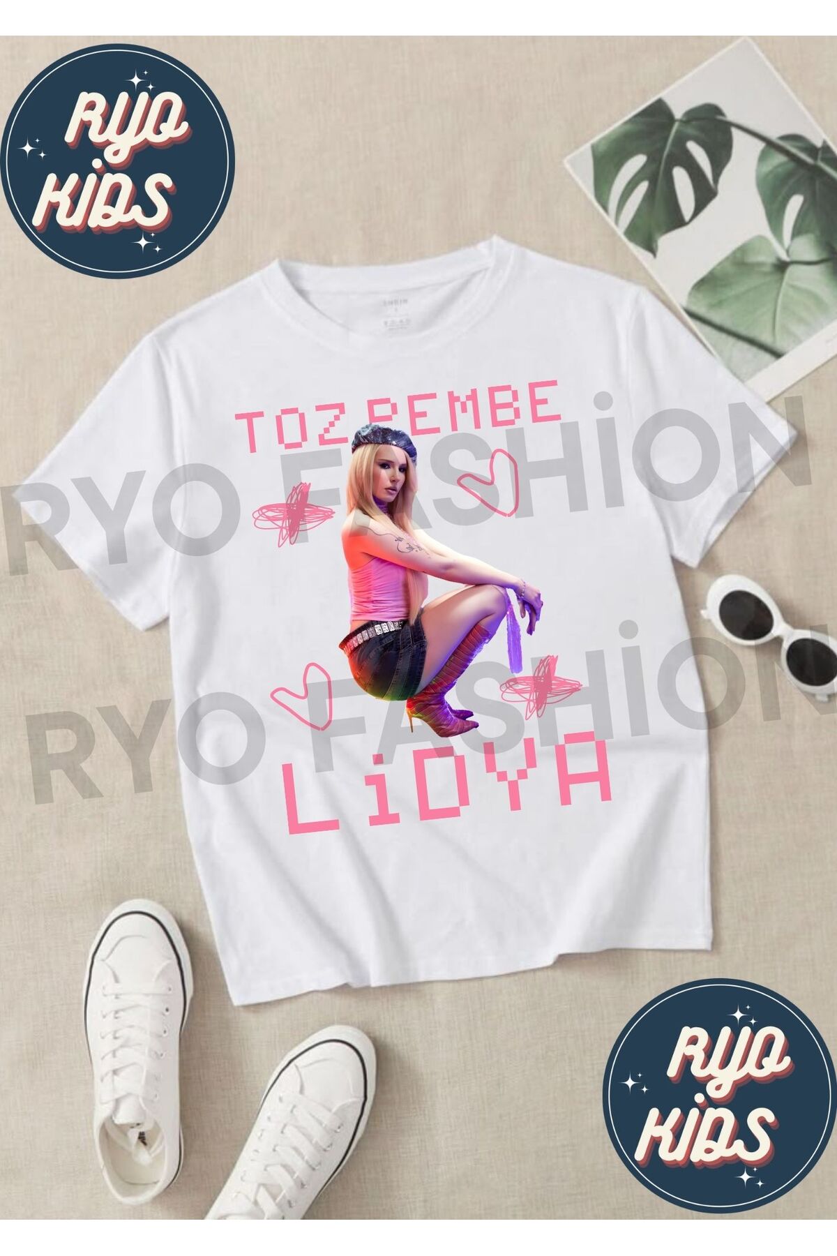 manifest powder pink solo zoktay mina inspired crescent sueda lidia design t-shirt 100% organic cotton white
