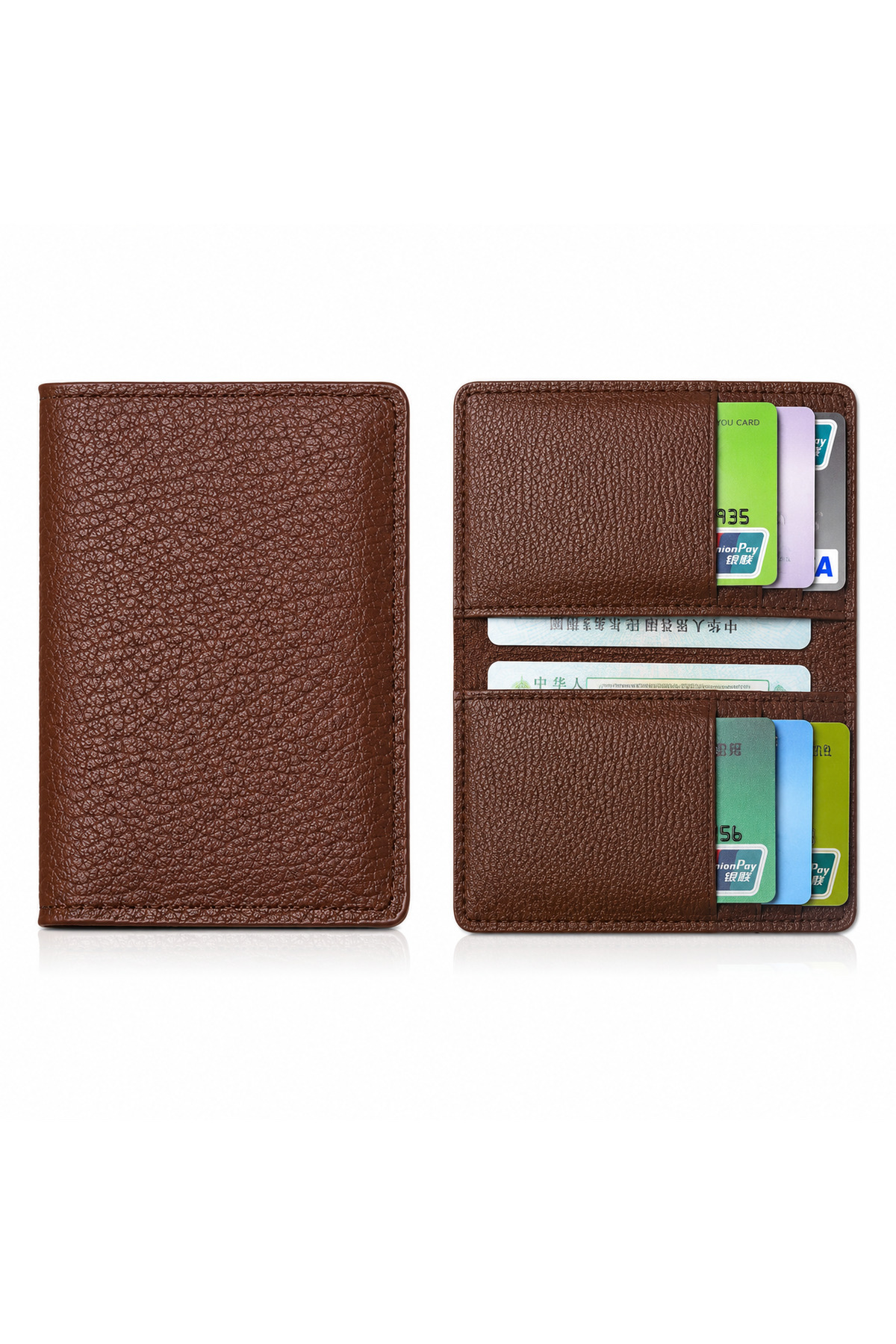 Moses Men's Slim Bifold Wallet, Premium Pu Leather Wallet with Card Slots & Cash Compartment
