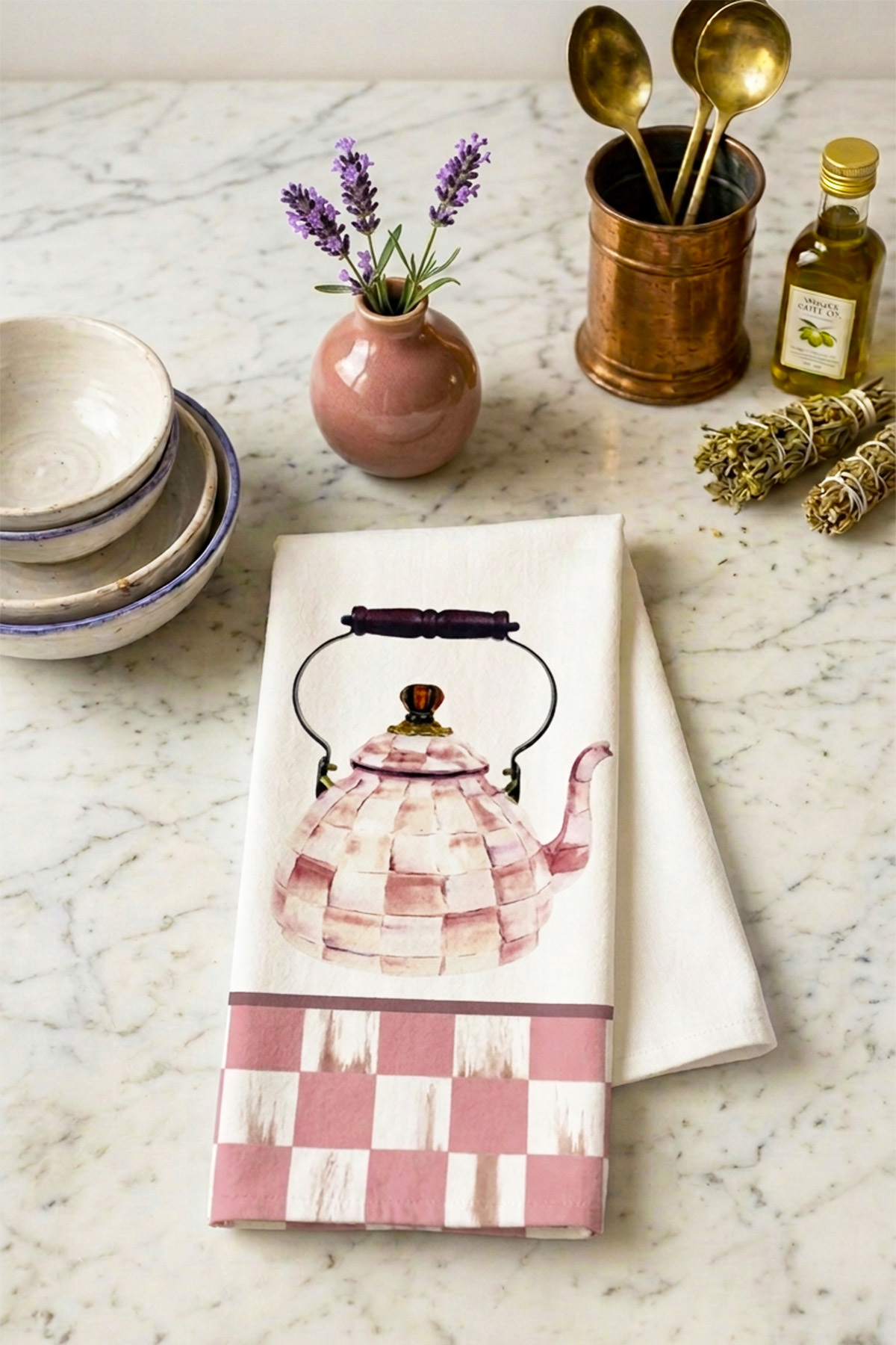 Decorative Kitchen Cotton Oven Towel Special Patterned 35x50 cm Washable