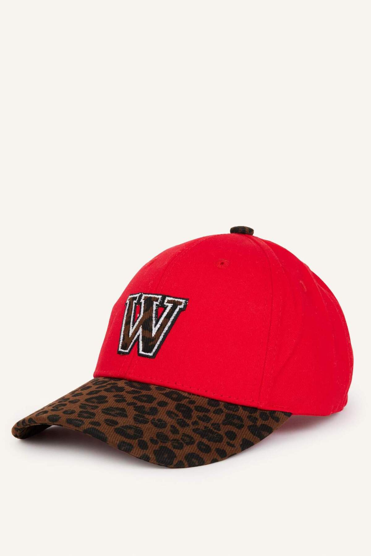 Embroidered Cotton Cap Red Hat for Girls H4686A826SM