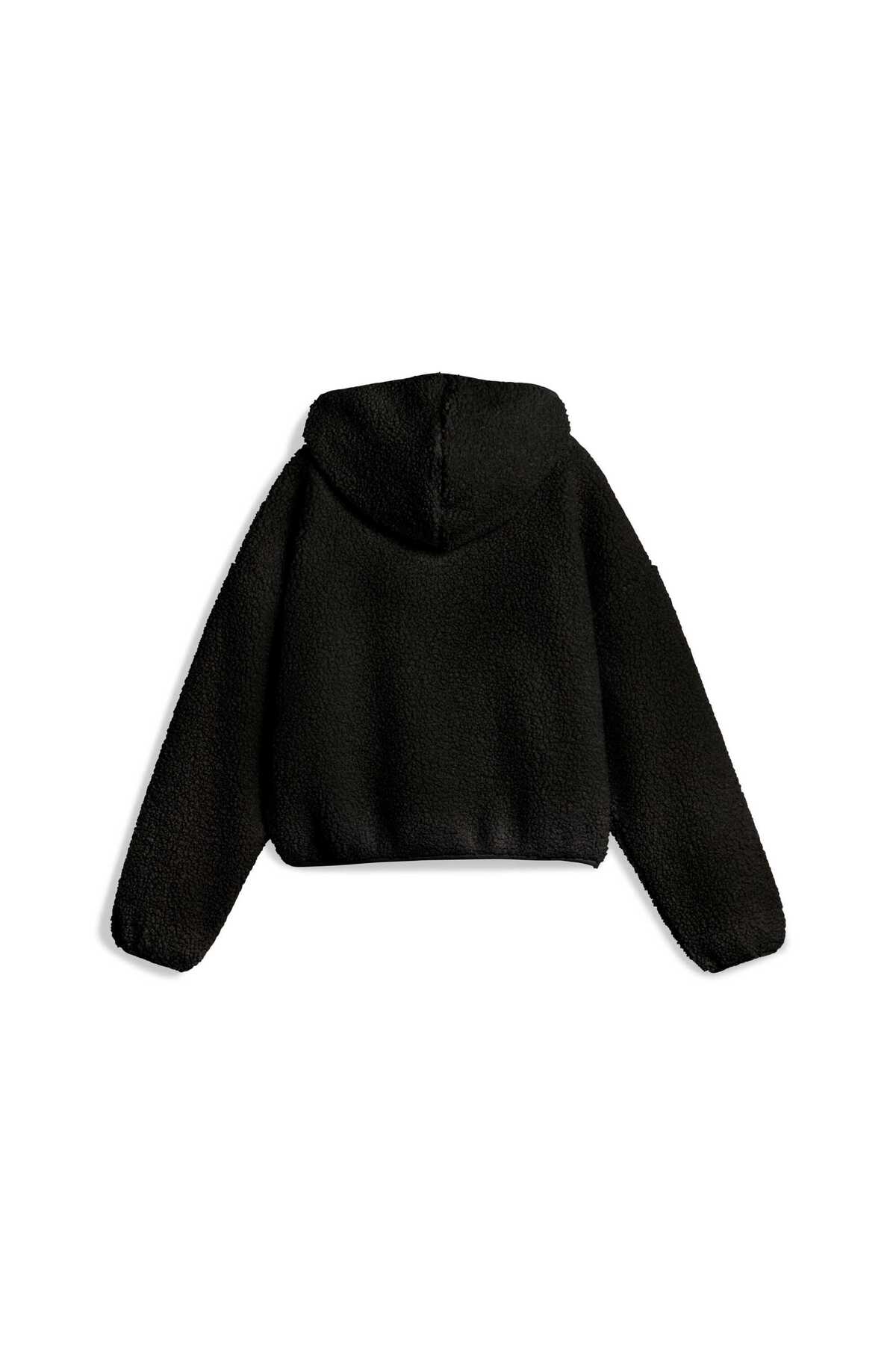 Puma Wardrobe ESSENTIALS Kadın Geniş Kesim Kapüşonlu Polar SWEATSHIRT görsel 4