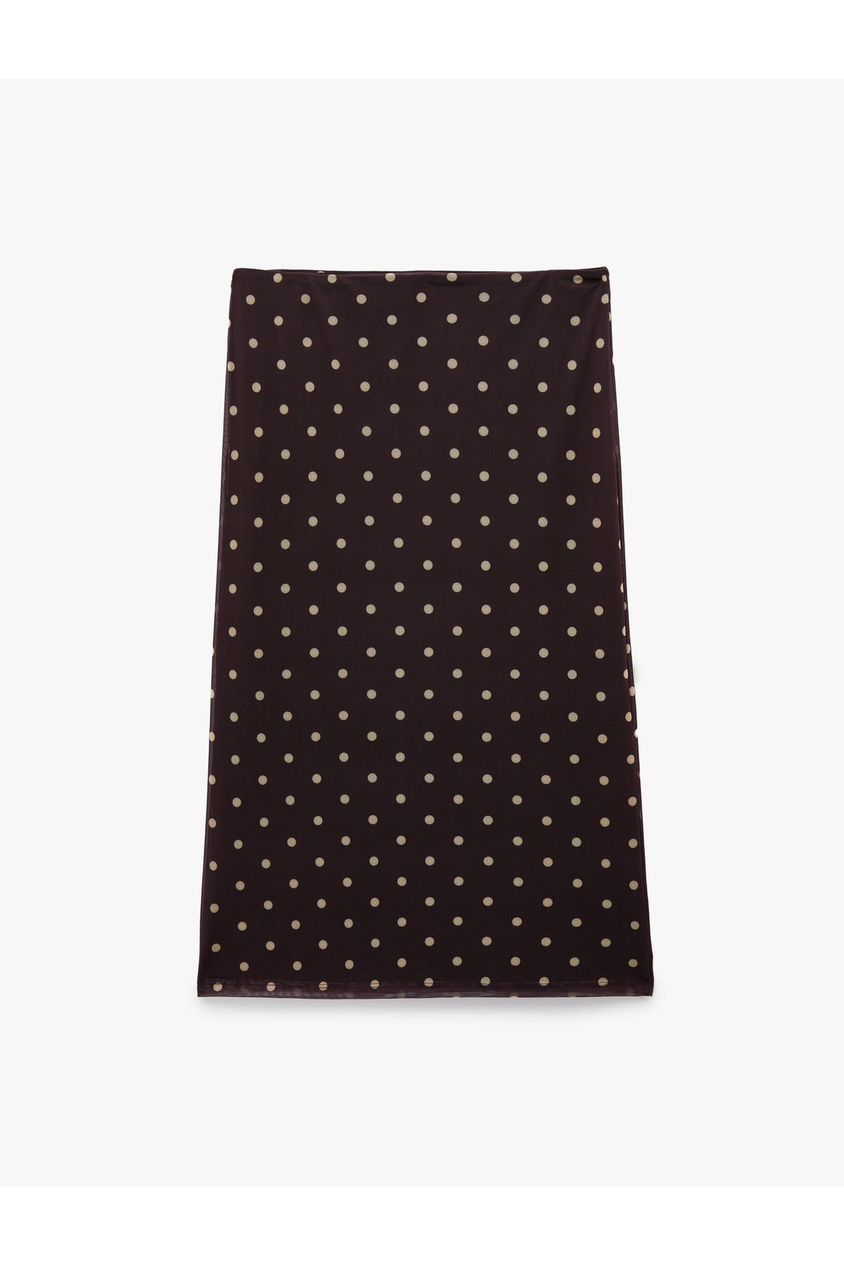 Koton Slim Fit Puantiyeli Midi Tül Etek