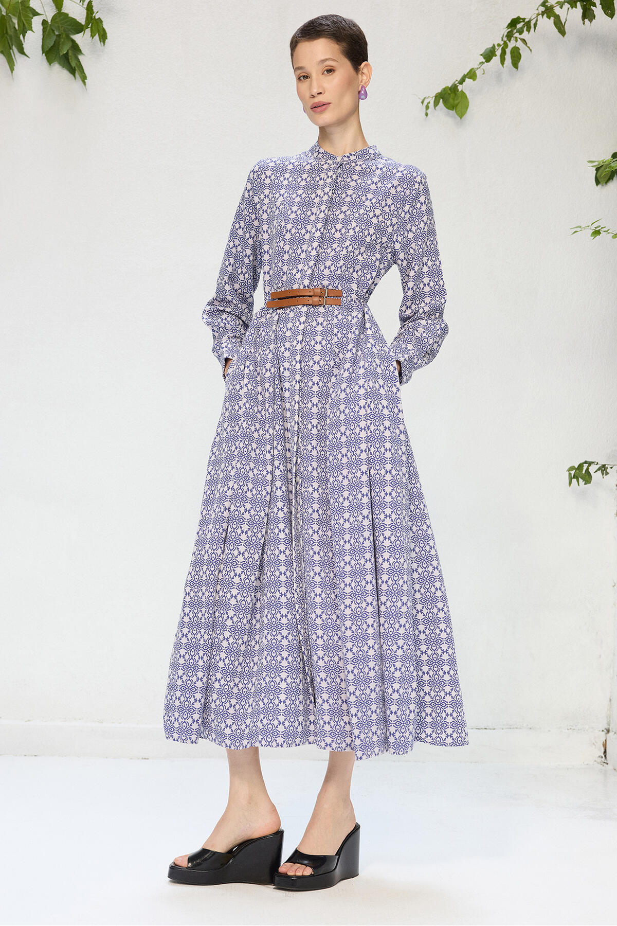 Touche Prive Belted Folded Dress