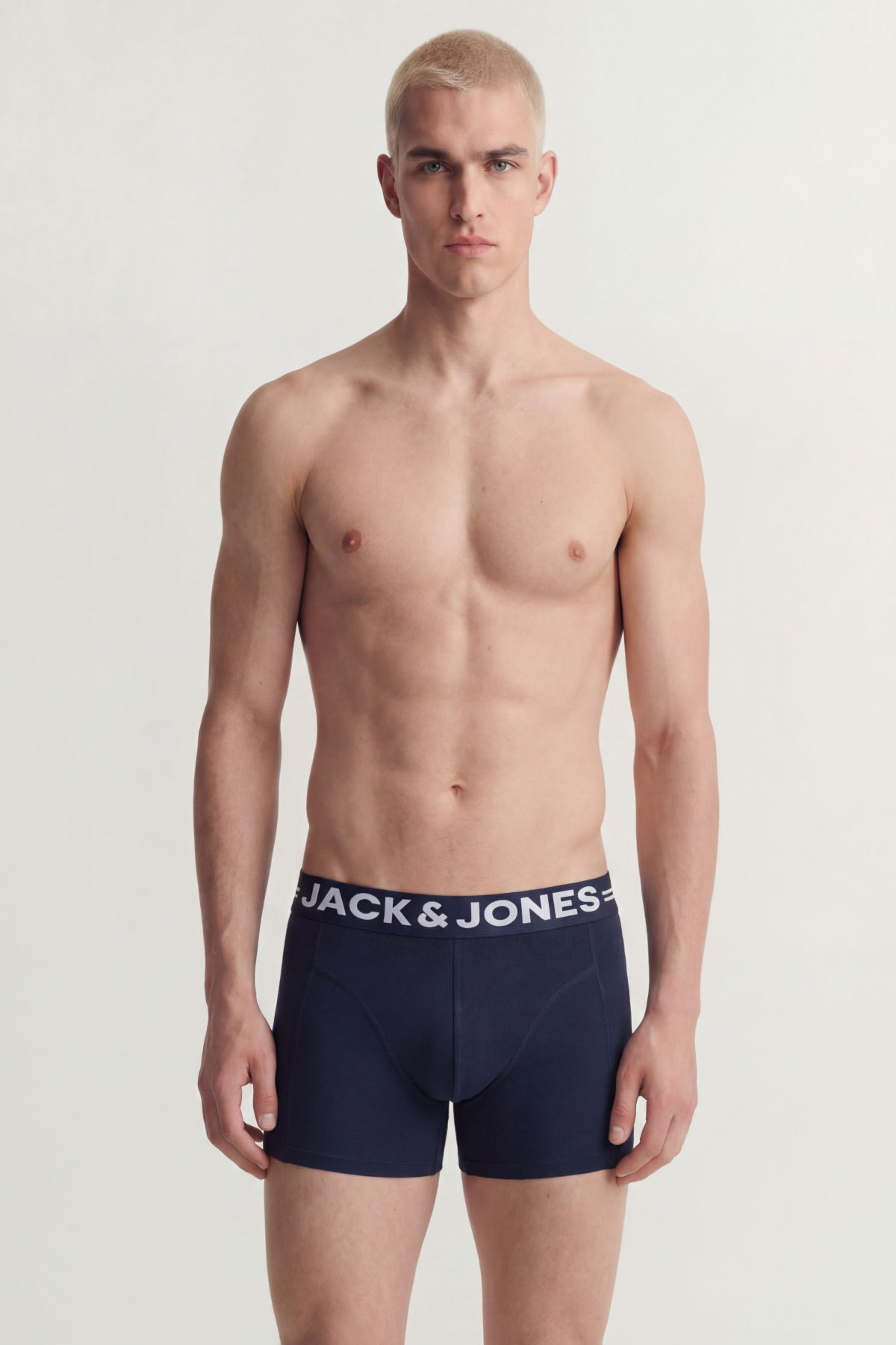 شورت بوکس مردانه طرح لوگو مشکی بسته ۳ عددی - Sense جک اند جونز باکسر Jack & Jones