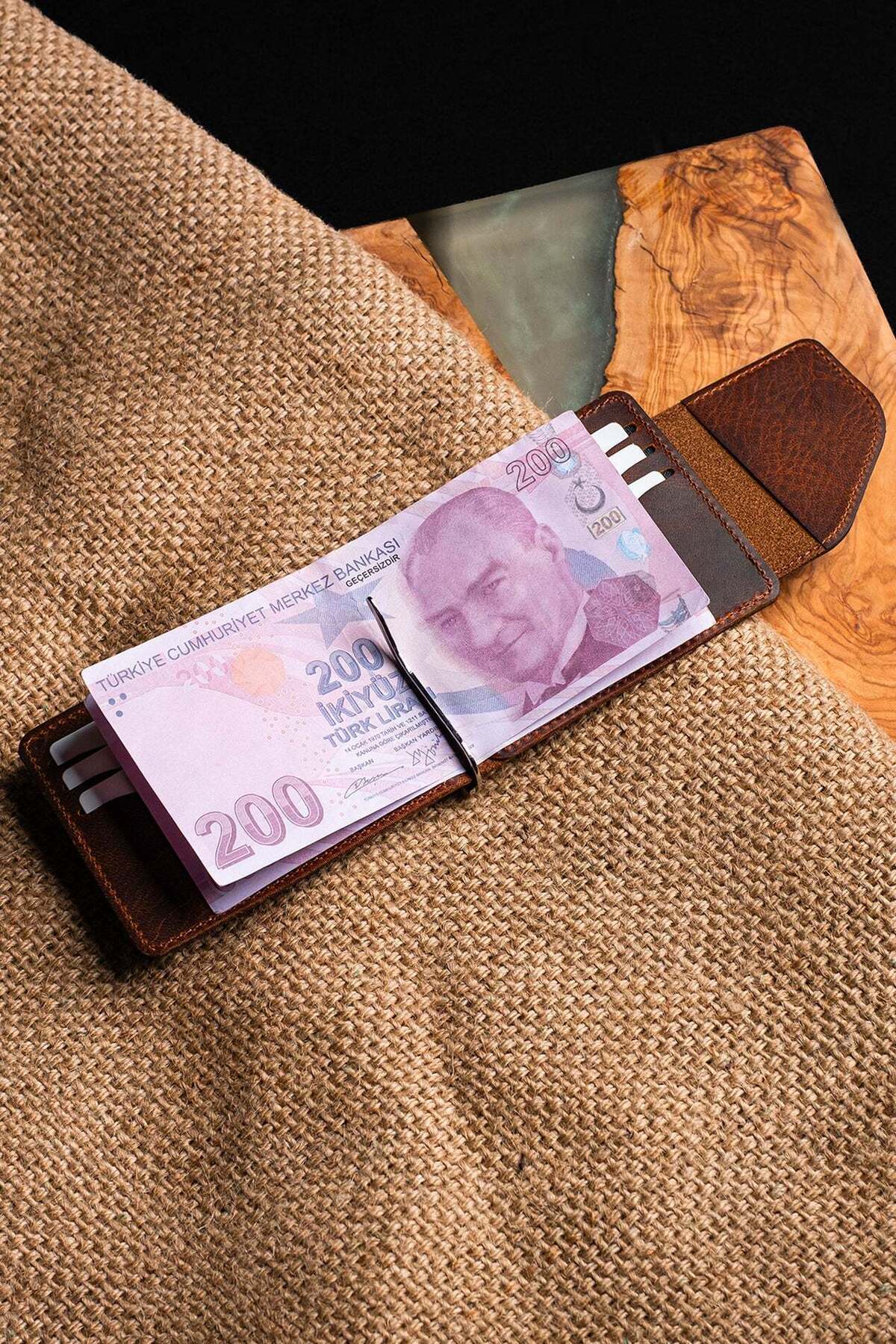 Getto Deri Click Hakiki Deri Kişiselleştirilebilir Kartlık görsel 6