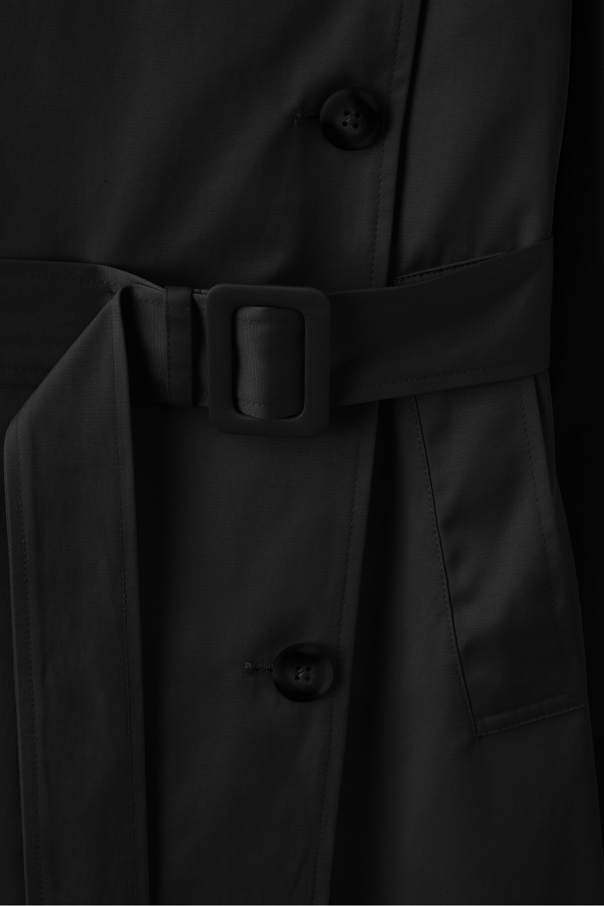 Stradivarius Basic uzun trençkot görsel 8