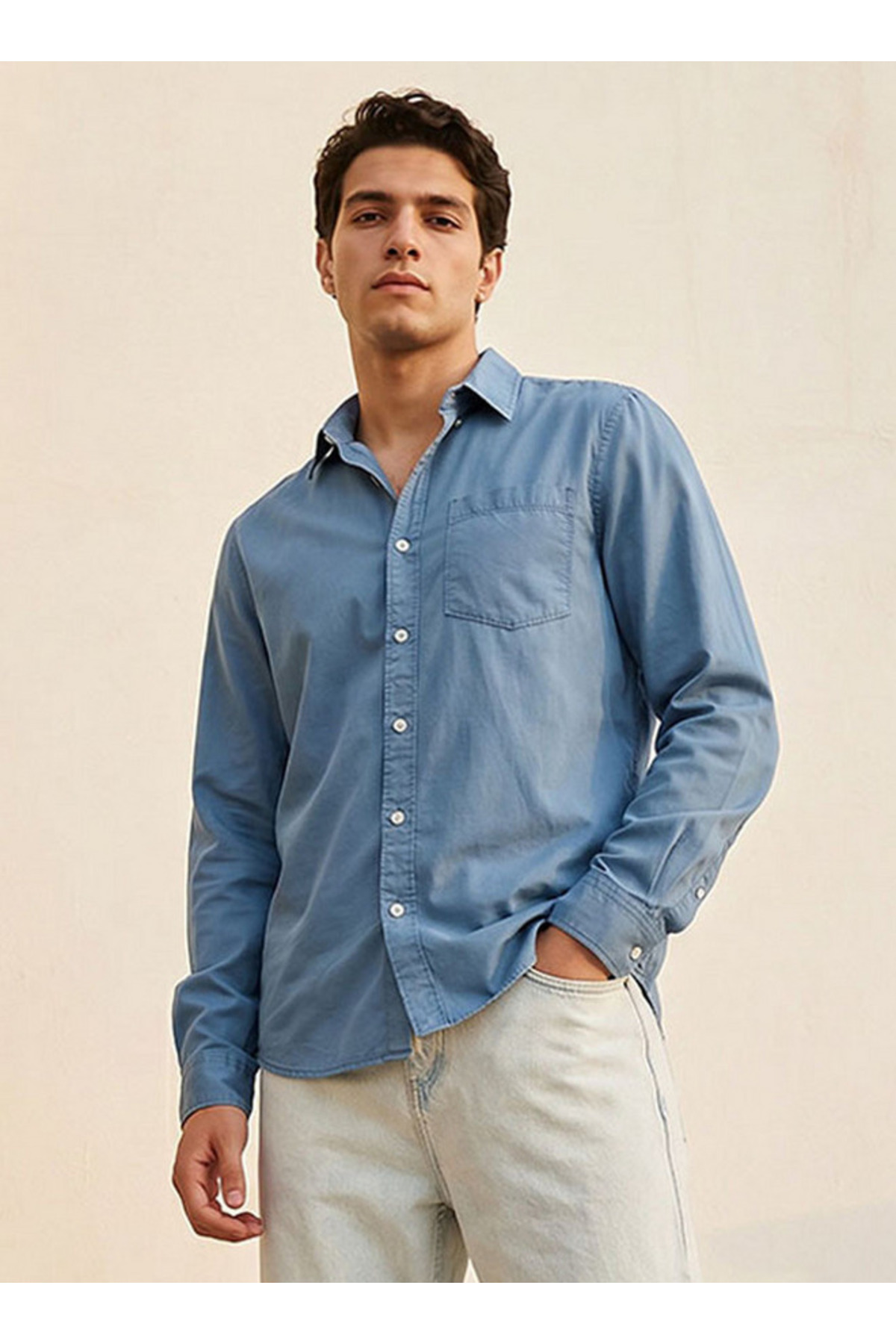 Lee Cooper Regular Fit Collared Long Sleeves Shirt