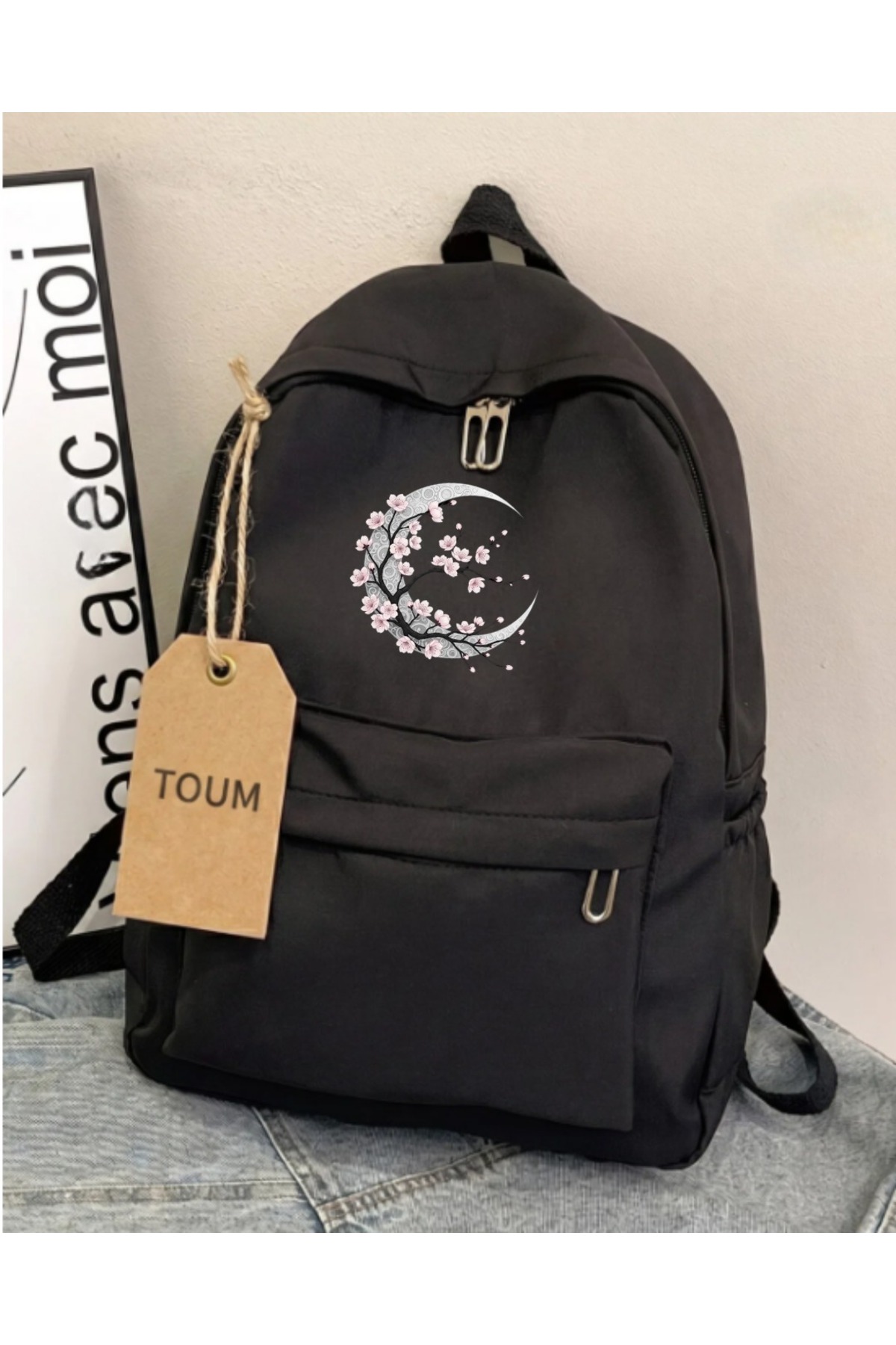 Touz Moda Flowers Baskılı Unisex Okul Sırt Çantası