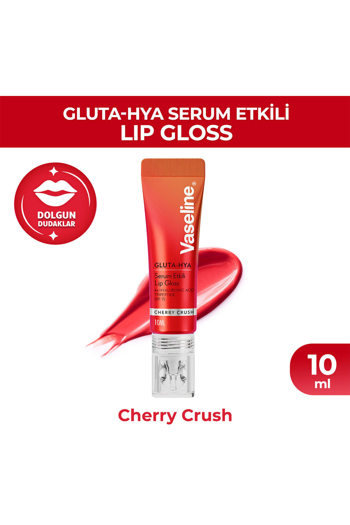 Vaseline وازلین سرم گلوتا هیا براق کننده لب موثر Cherry Crush 10 ml — زرشکی SET.UNİ.11682