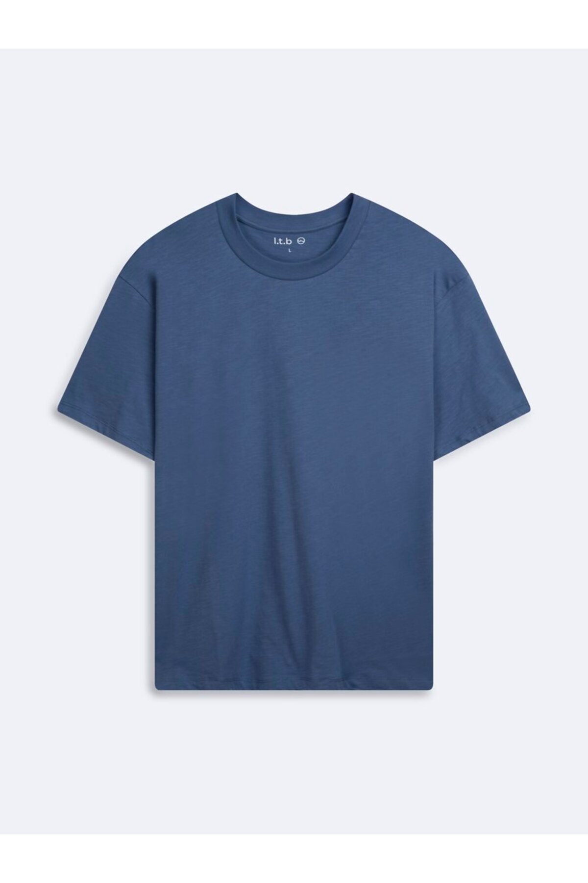 Ltb Bisiklet Yaka Basic Mavi T-shırt