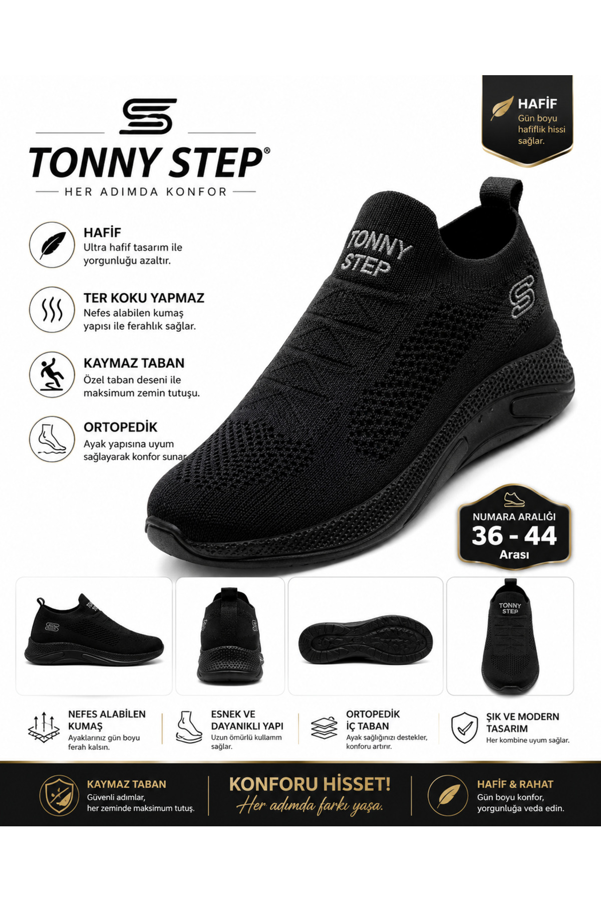 TONNY STEP ÇORAP AYAKABI Triko ince hava alan oetopedik hafif terk koku yapmaz günlük sneaker spor ayakkabı