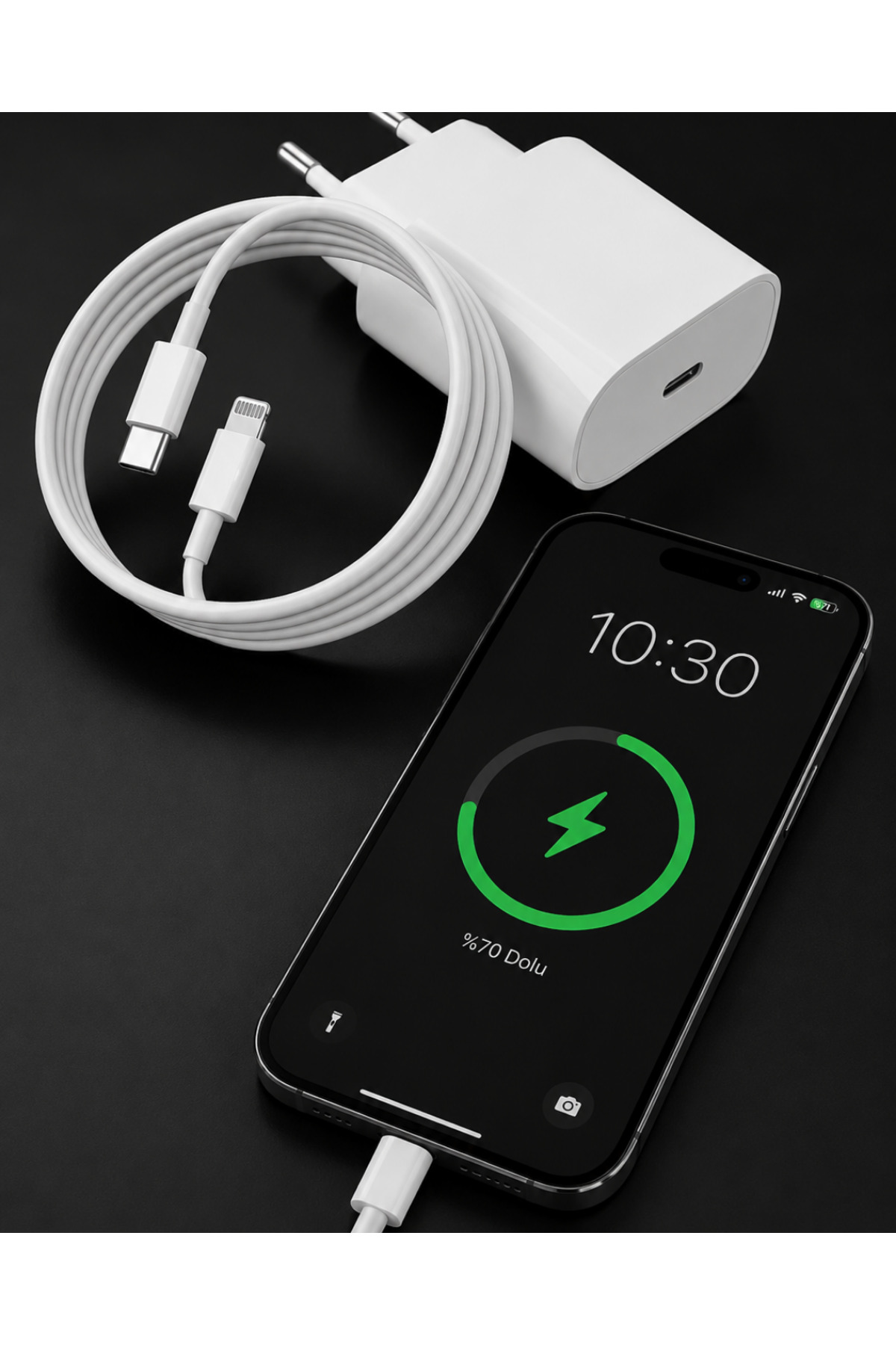 markentegra iPhone 14 13 12 11 8 Plus 7 Uyumlu 20W PD Hızlı Şarj Seti Akıllı Telefon