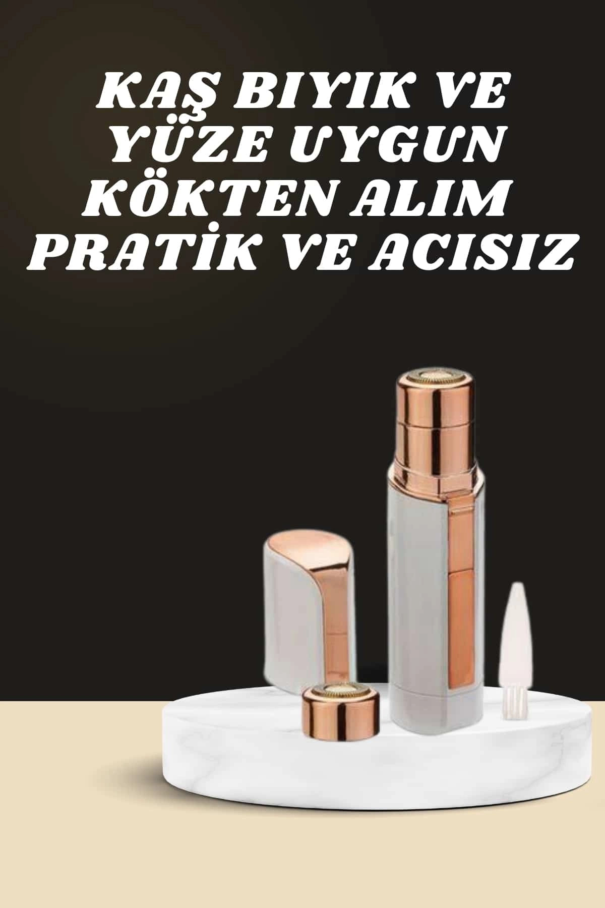 KAŞ BIYIK VE YÜZ EPİLASYON ALETİ VE TİTREŞİMLİ YÜZ TEMİZLEME MASAJ ALETİ İKİLİ SET — MI16-SFKUCZKAYZVEFOREVER — تصویر 2 از 5