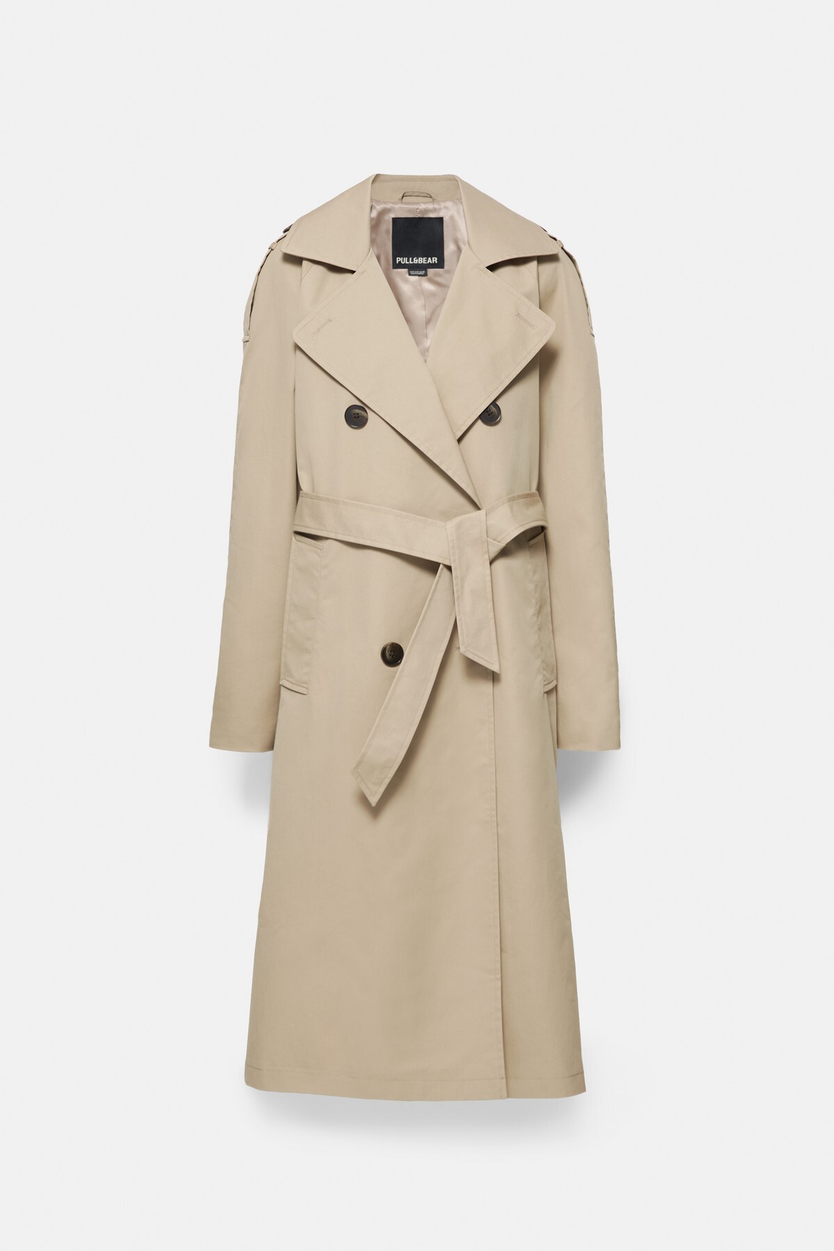 Pull & Bear Basic trençkot görsel 5