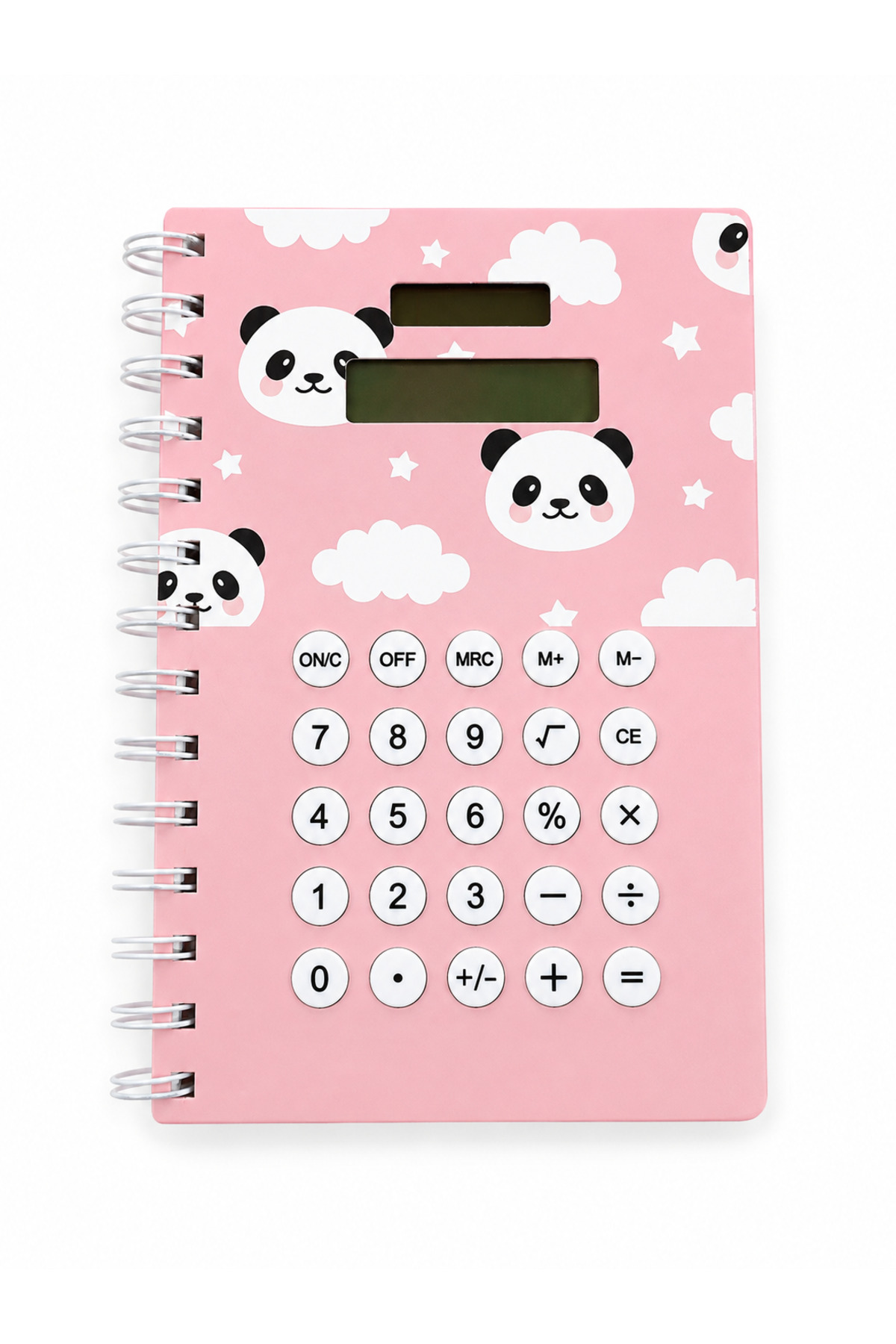 TOMBİ-X A5 Hesap Makineli Çizgili Defter – Spiralli Özel Tasarım PEMBE