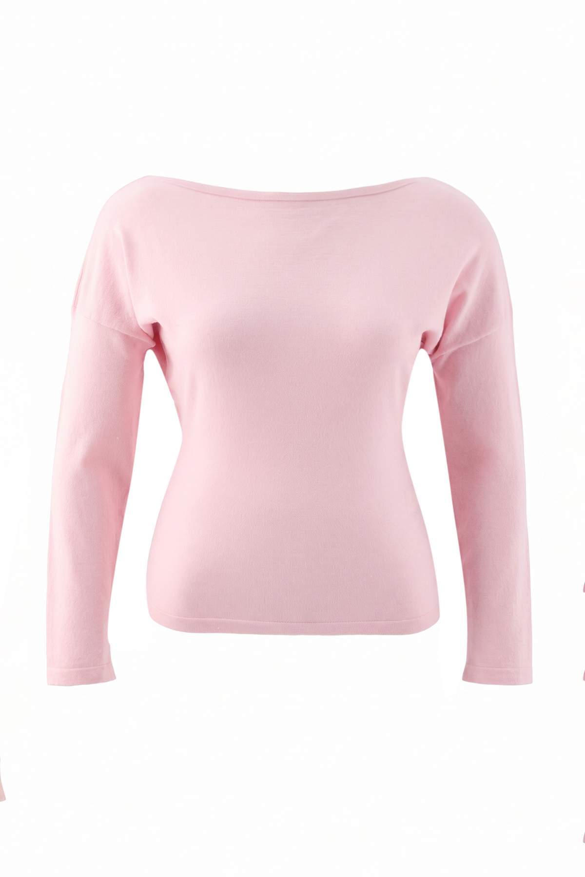 Trendyolmilla Pembe Kayık Yaka Fitted Triko Kazak TWOAW27KZ00170