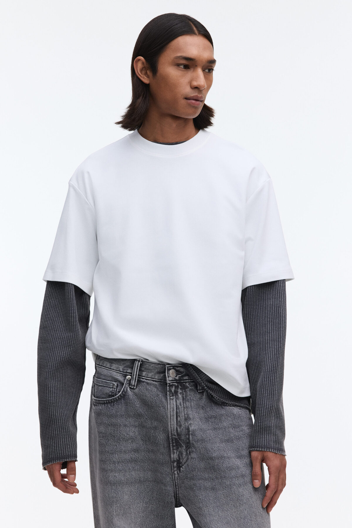 17680 MR ضد آب AYK اچ اند ام تی شرت بزرگ سایز H&M