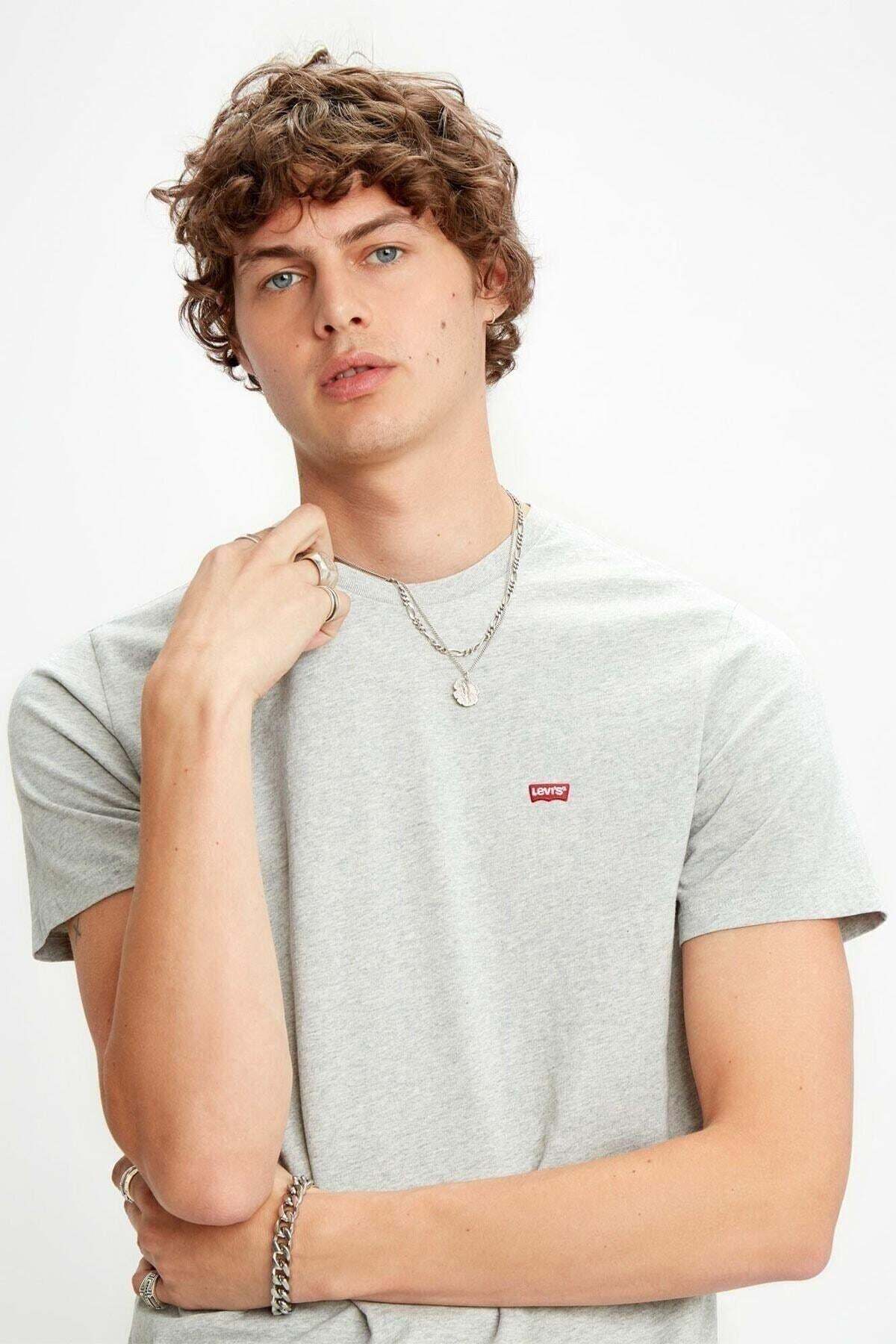 تی‌شرت مردانه یقه گرد خاکستری ۱۷۱۶۴-۰۰۳۲ لیوایز تی شرت Levi's