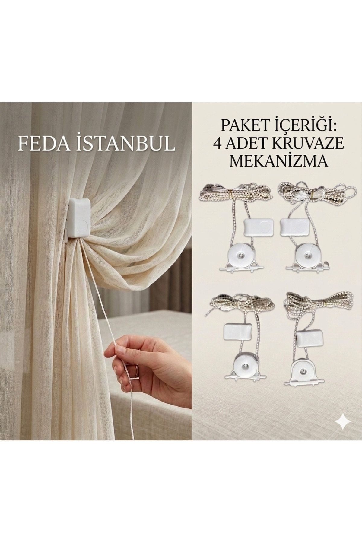 Wrap Curtain Chain Set of 4