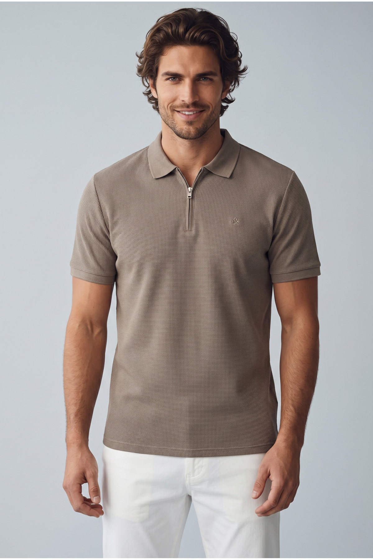 تی شرت مردانه پولو مدل Falcon Coffee کد 12279177 از برند JJEAUSTIN ZIP POLO SS NOOS جک اند جونز پولوشرت Jack & Jones