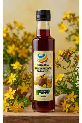Herşeyi Kolay Sarı Kantaron Yağı 250ml El Yapımı Içilebilir Sürülebilir Hakik...