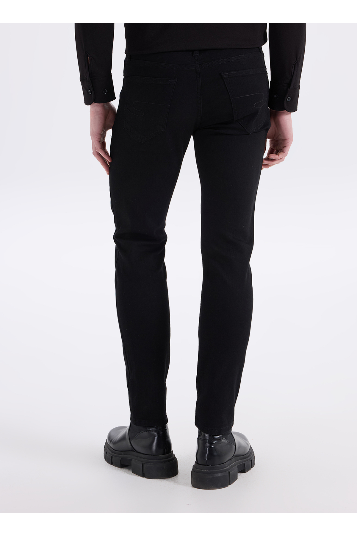 ルカポン☆ Lee Cooper Siyah Erkek Slim Straight Denim Pantolon 262 LCM 121003