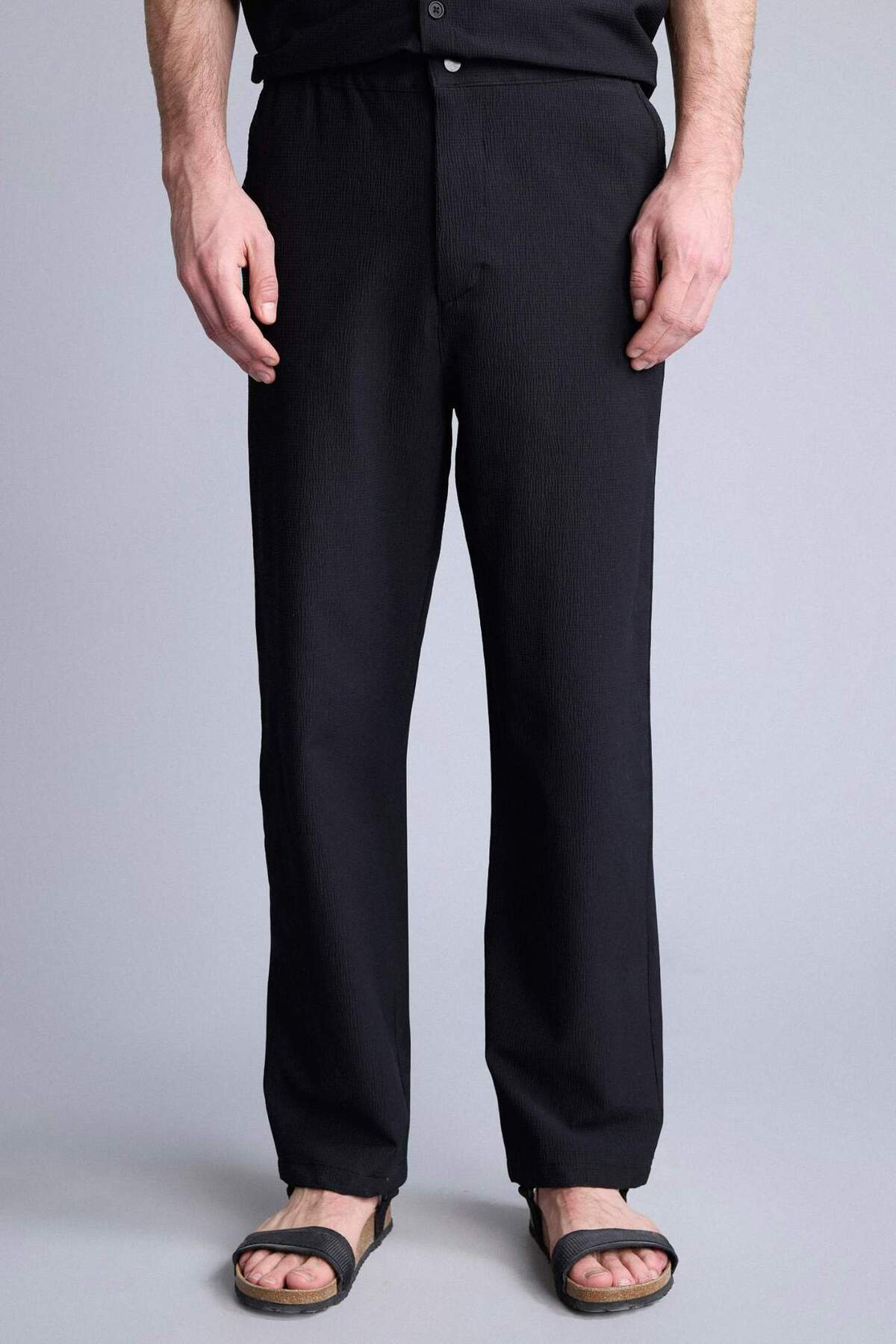 Basic Baggy Fit Pantolon F7803AX26SM — مشکی — تصویر 3 از 5
