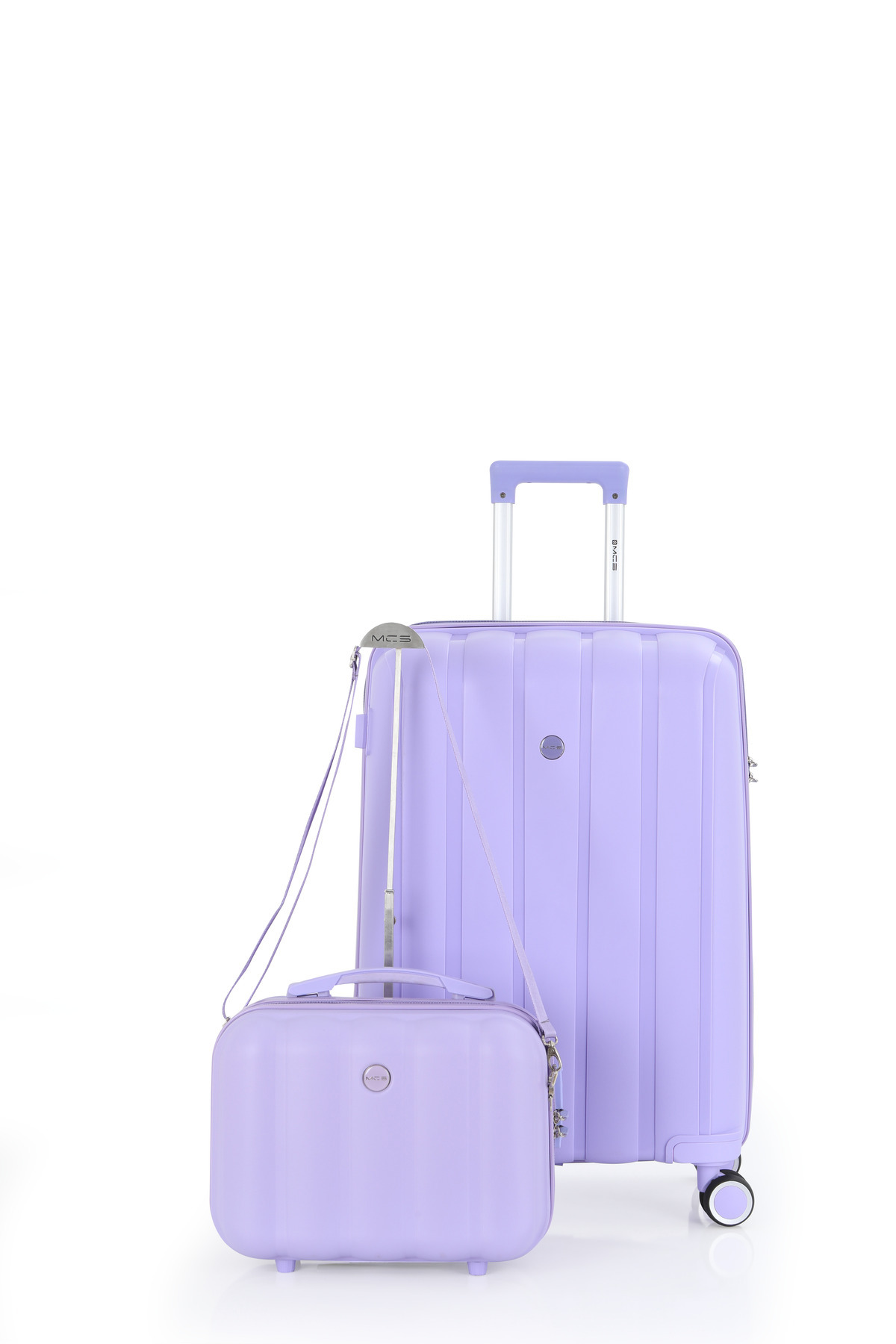 Polypropylene 2-Pack Suitcase Set Medium & Makeup V305