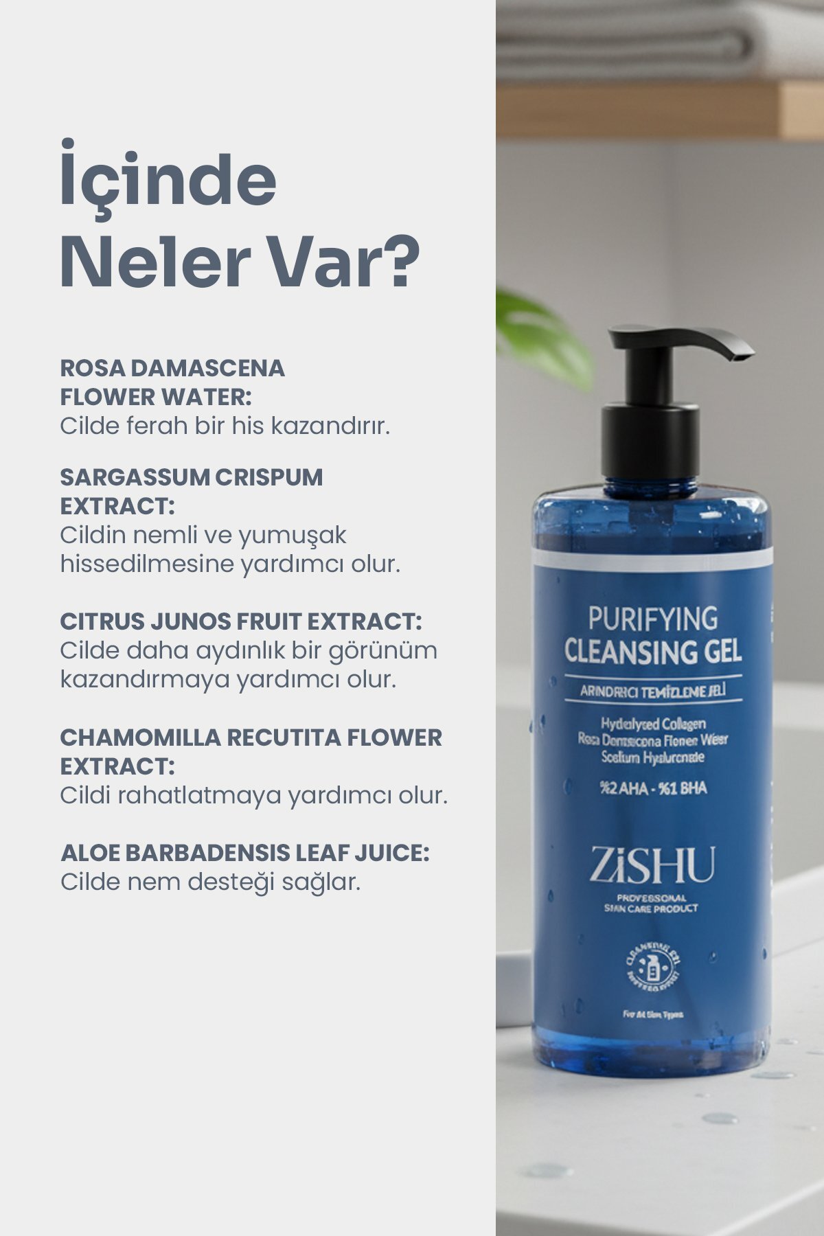 Arındırıcı Temizleme Jeli – Yağlı, Karma ve Kuru Ciltler İçin — PCG-01 — تصویر 3 از 7