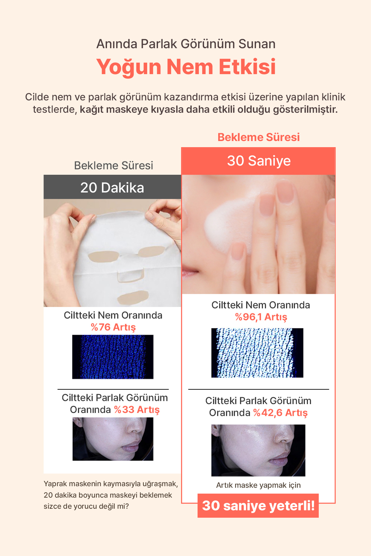 Aydınlık&Sıkı Görünüm Sunan Kolajen İçerikli Köpük Maske 30 Seconds Quick Bubble Mask (Lift) — 8809739130116 — تصویر 6 از 8