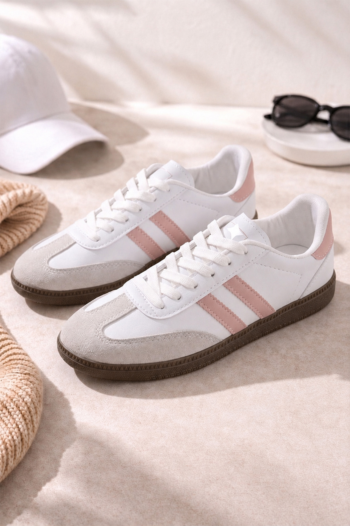 FLY STEP Unisex Stil Şık Rahat Hafif Günlük Yandan Şeritli Bağcıklı Yürüyüş Koşu Sneaker Spor Ayakkabı