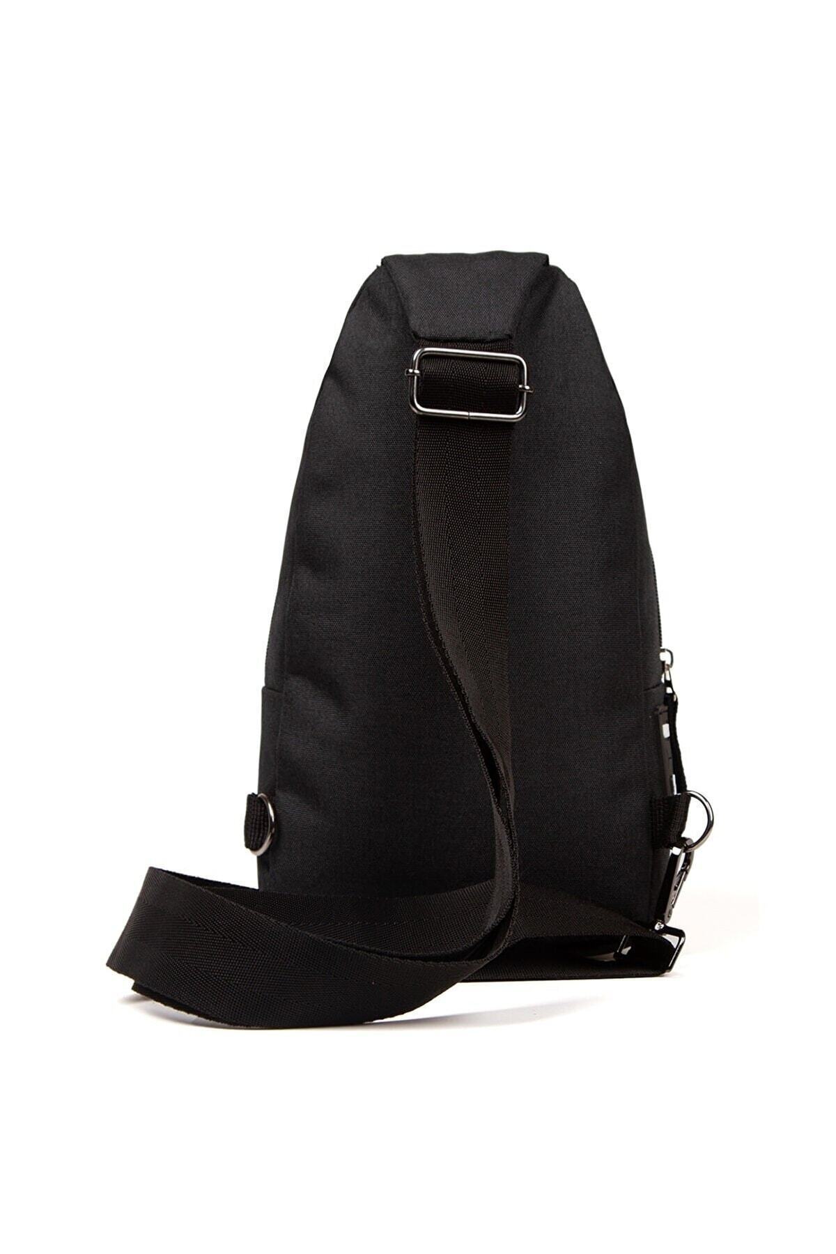 NEWISH POLO ACCESSORIES Unisex Keten Kumaş Siyah Su Geçirmez Kulaklık Usb Çıkışlı Bel Ve Çapraz Omuz Çanta Göğüs Seyahat görsel 5