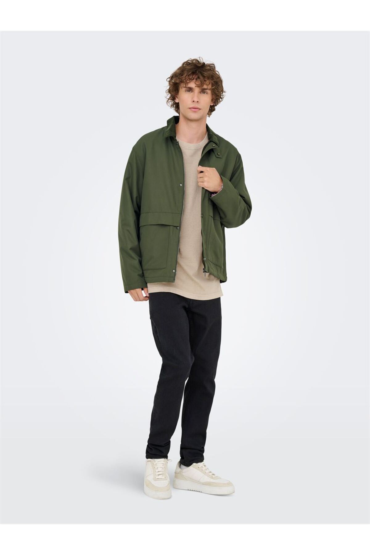 Only & Sons ONSKOSMO PADDED JACKET OTW VD Erkek Yeşil Ceket - 22034856 görsel 4