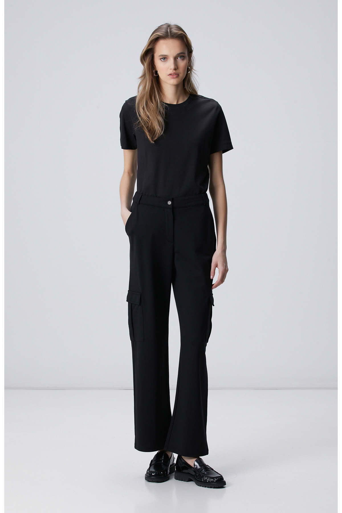 Network Siyah Basic T-shirt görsel 3