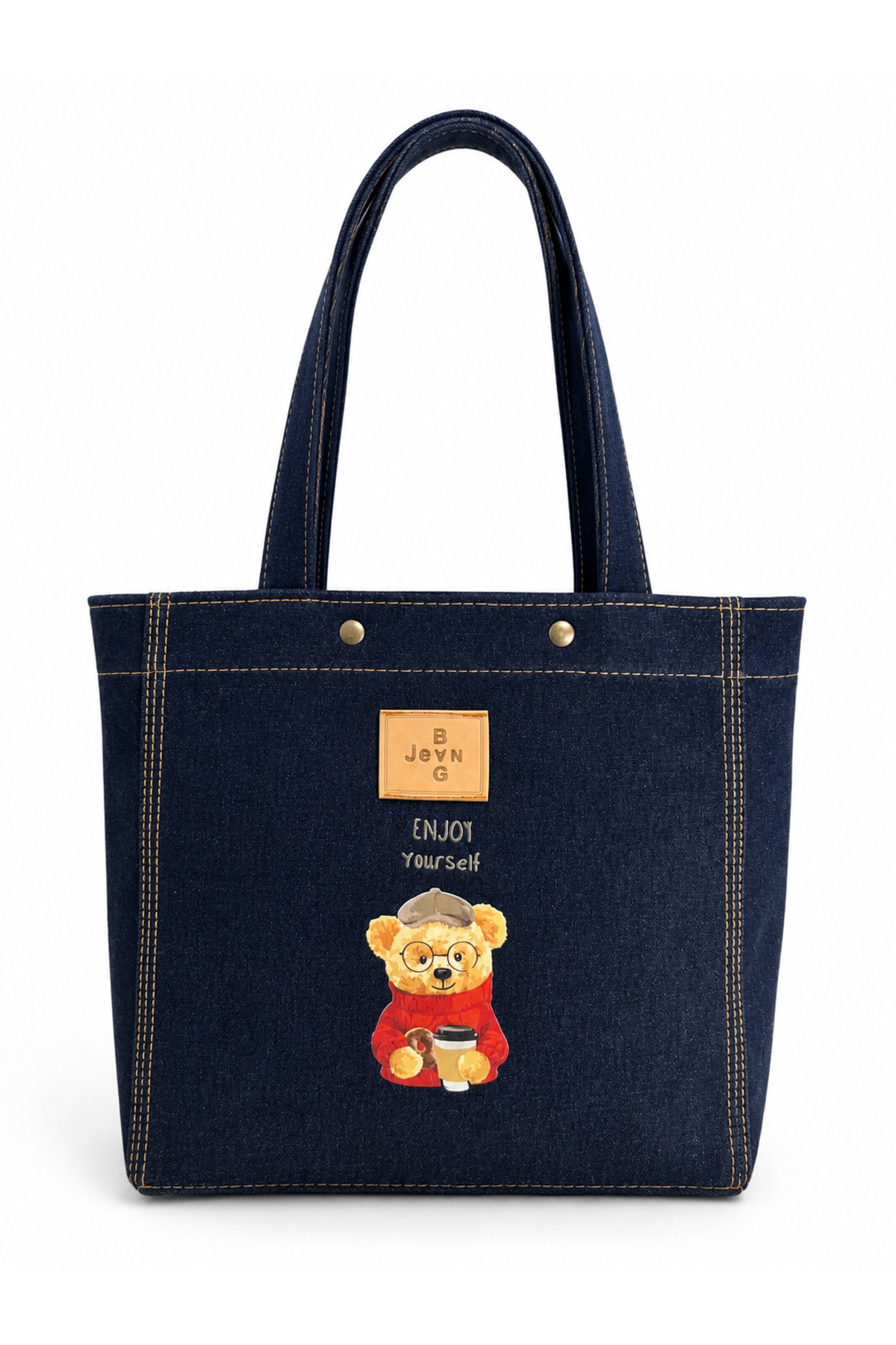 NARRATİVA Sevimli Tasarım Denim Tote Çanta