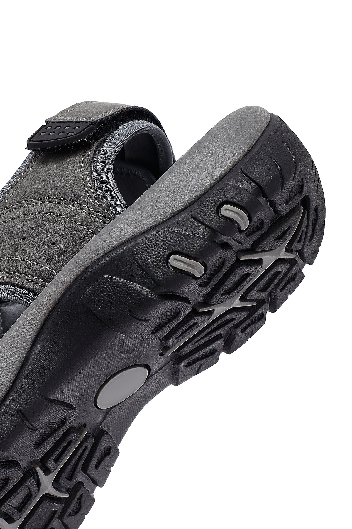 Derimod Erkek Gri Deri Sandalet 26SFD695114 görsel 8