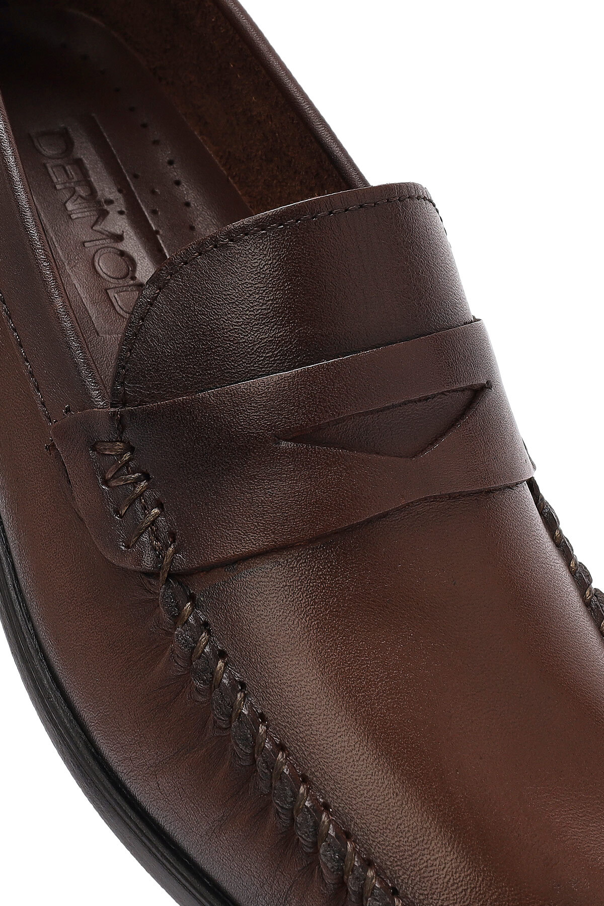 Derimod Erkek Kahverengi Deri Loafer 26SFD754118 görsel 8