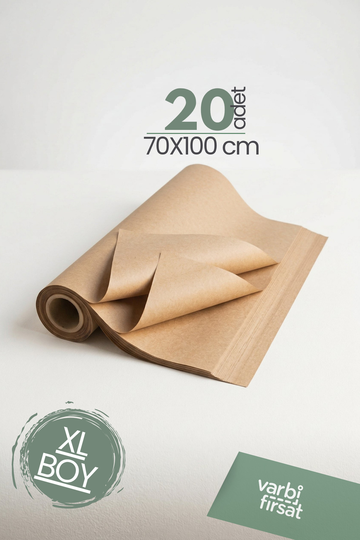 20 Pieces Kraft Packaging Paper Gift Pack 70 X 100 Cm
