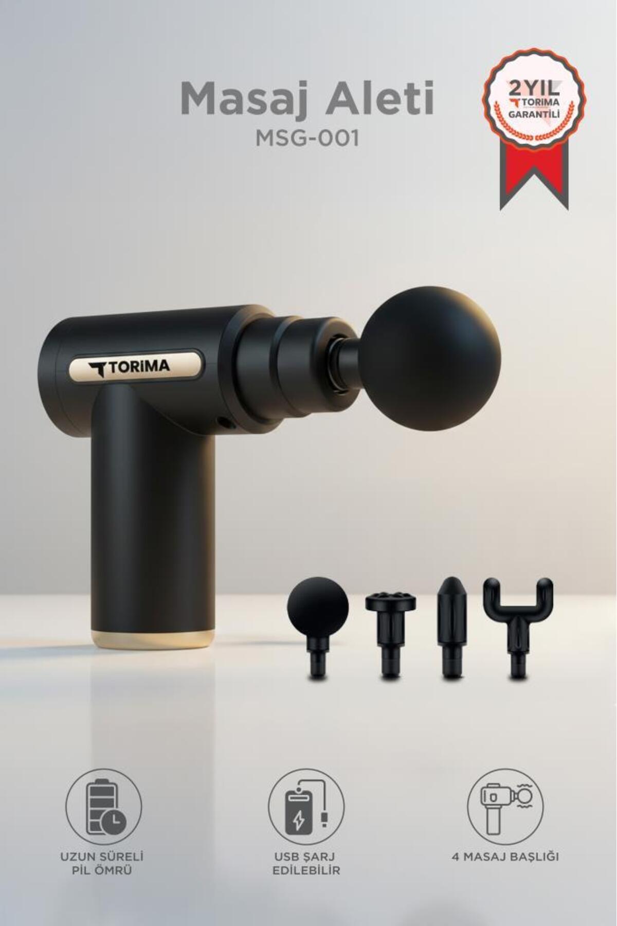 mojiai Torima Masaj Aleti Titreşimli Şarjlı 30W Güçlü Motor 4 Başlıklı
