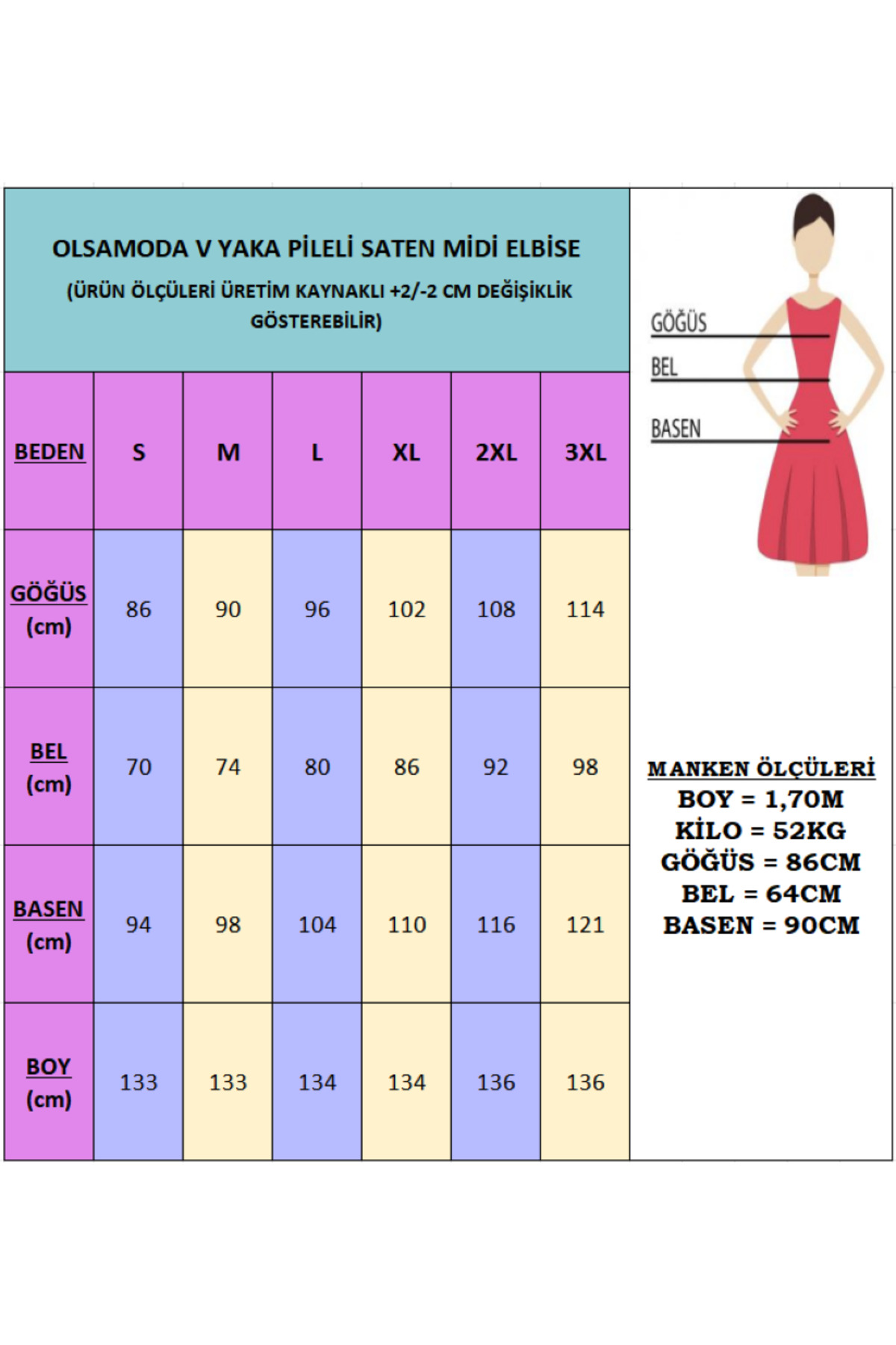 OLSAMODA KADIN SİYAH V YAKA PİLELİ SATEN MİDİ ELBİSE görsel 8