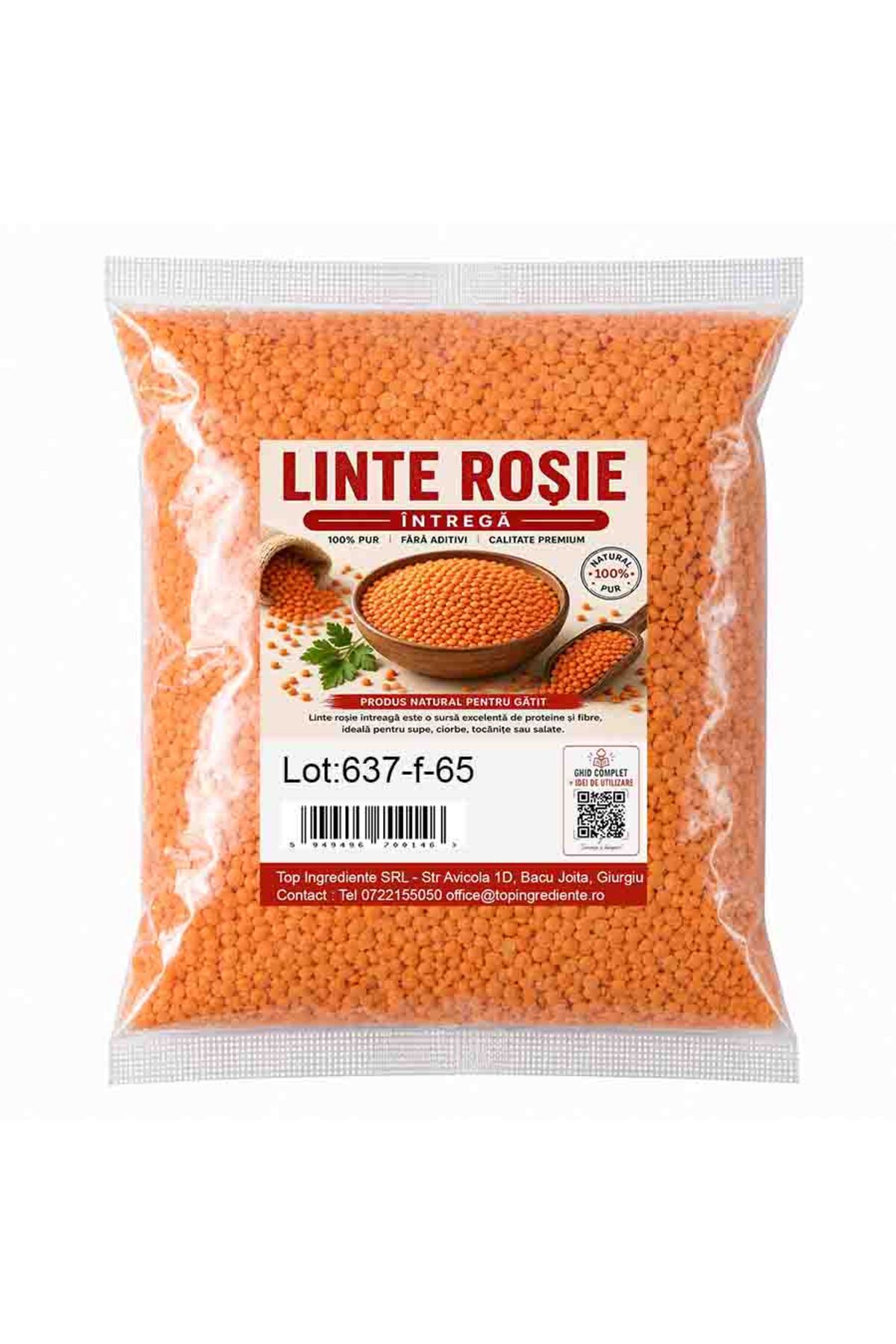 Top Ingrediente Linte Rosie – Intreaga - Uscata - 1kg