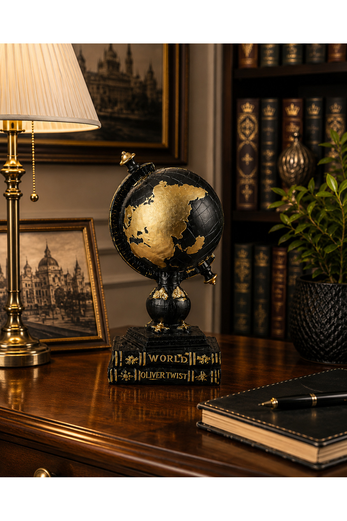Book Blue Sphere Earth Trinket – Decorative Gift Object